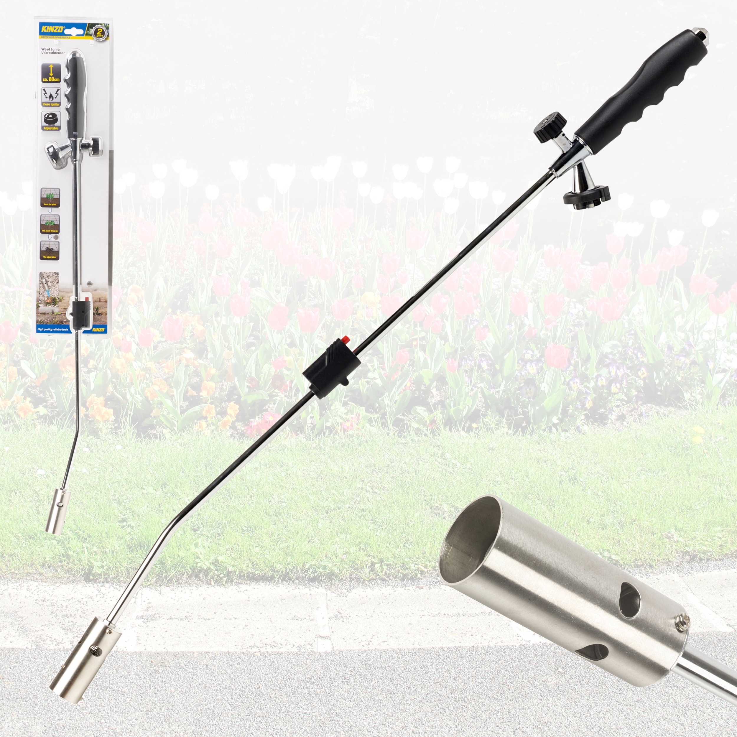 Kinzo Powerful Weed Killer Butane Gas Blowtorch Garden Torch Burner