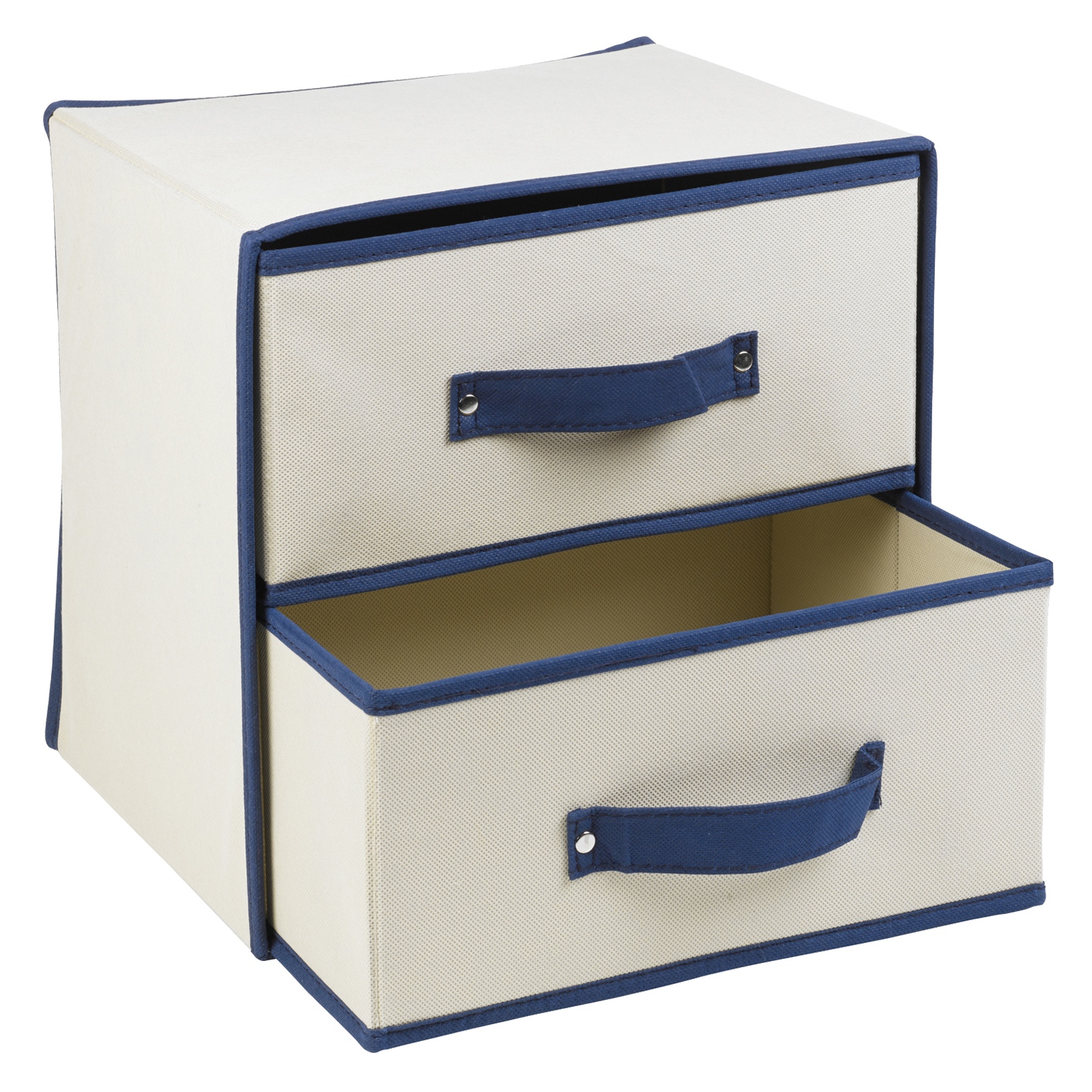 Collapsible Fabric 2 Drawer Storage Boxes Containers Bits & Bobs