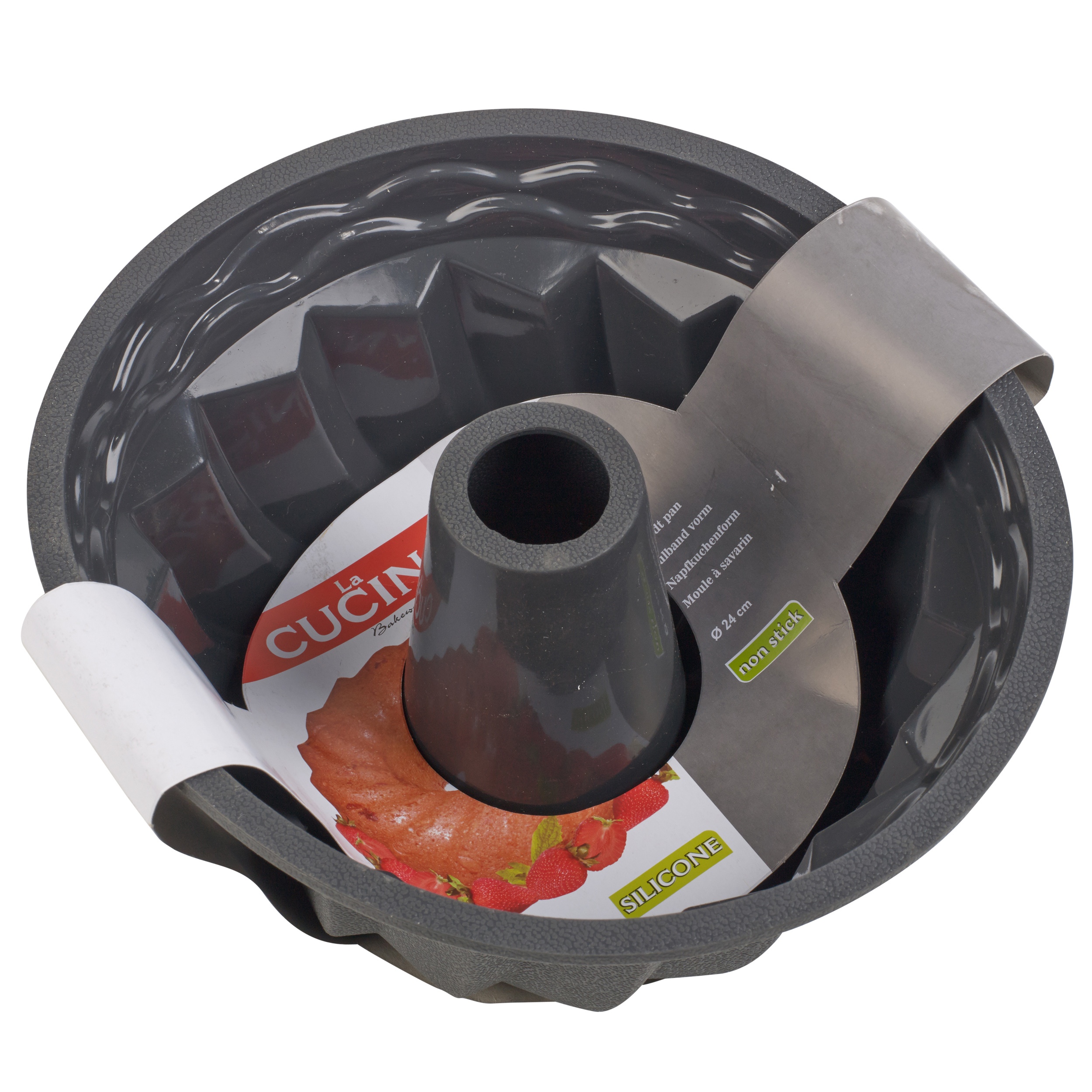 Silicone Bundt Pan Savarin Cake Tin Mould Non Stick Ring Bakeware