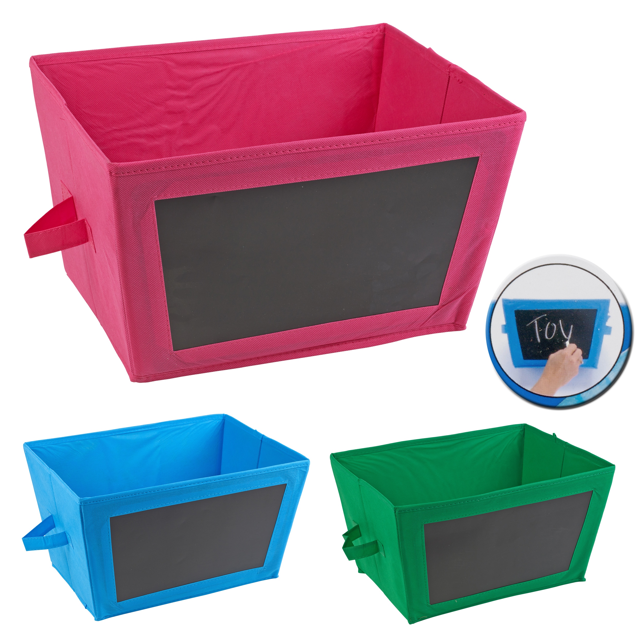 Fabric Storage Boxes. Storage Bins,Mee'life Set of Two Foldable Storage