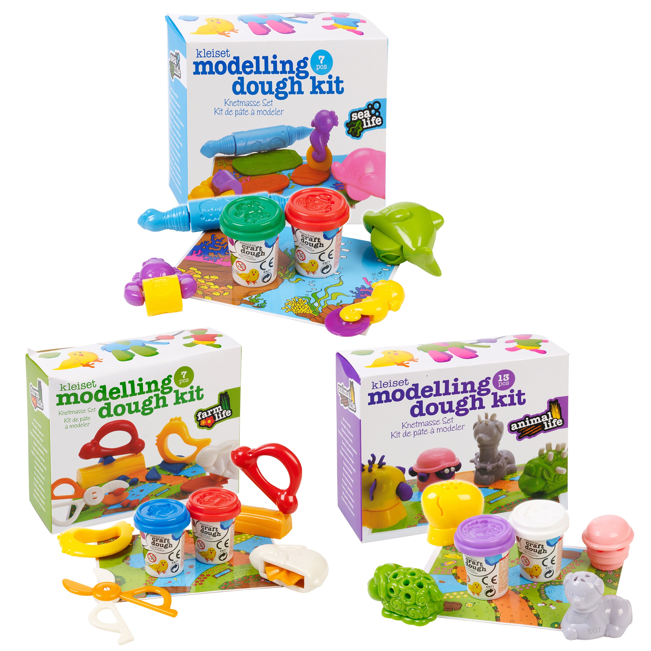 Kids Play Dough Craft Modelling Gift Sets Tubs & Shapes Children Toys