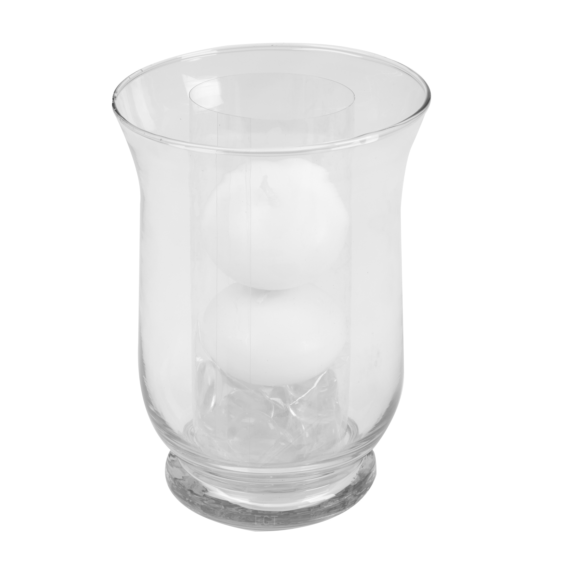 Decorative Floating Candles Glass Vase & Stones Wedding Table