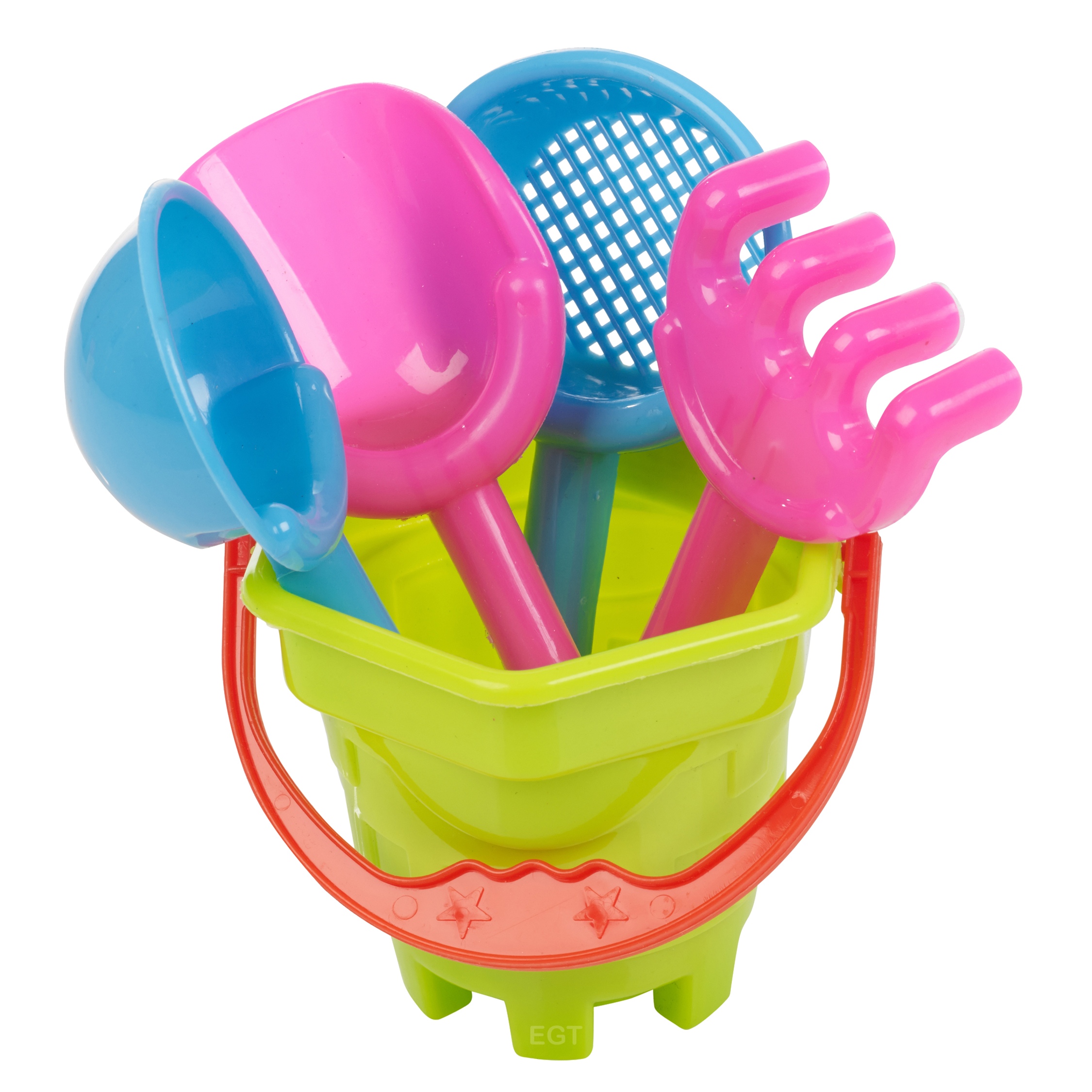 Childrens Mini Sand Bucket & Spade 4 Tools Set Beach Sandpit Holiday