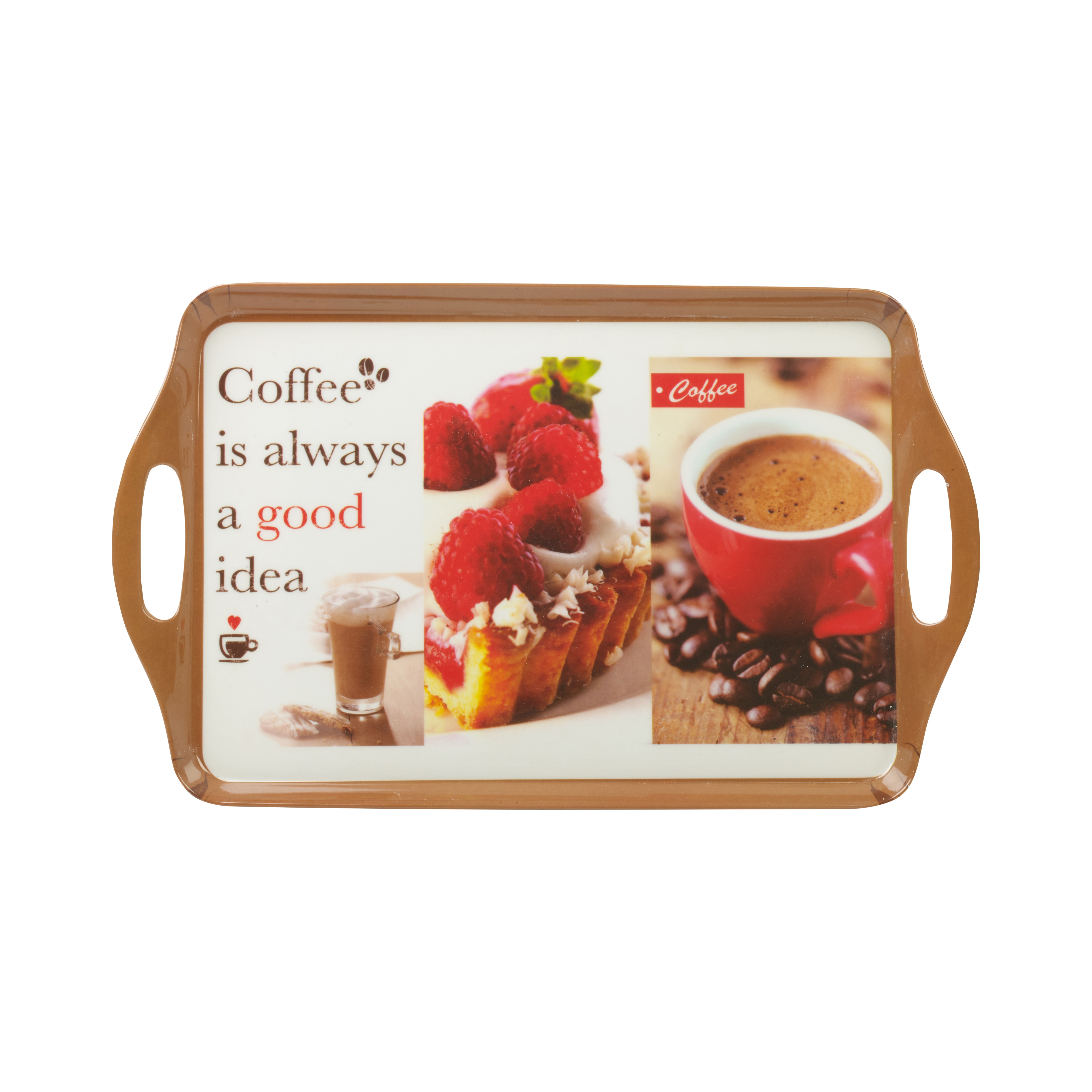 Coffee Style Melamine Serving Tea Sandwich Biscuit Snack Tray Trays
