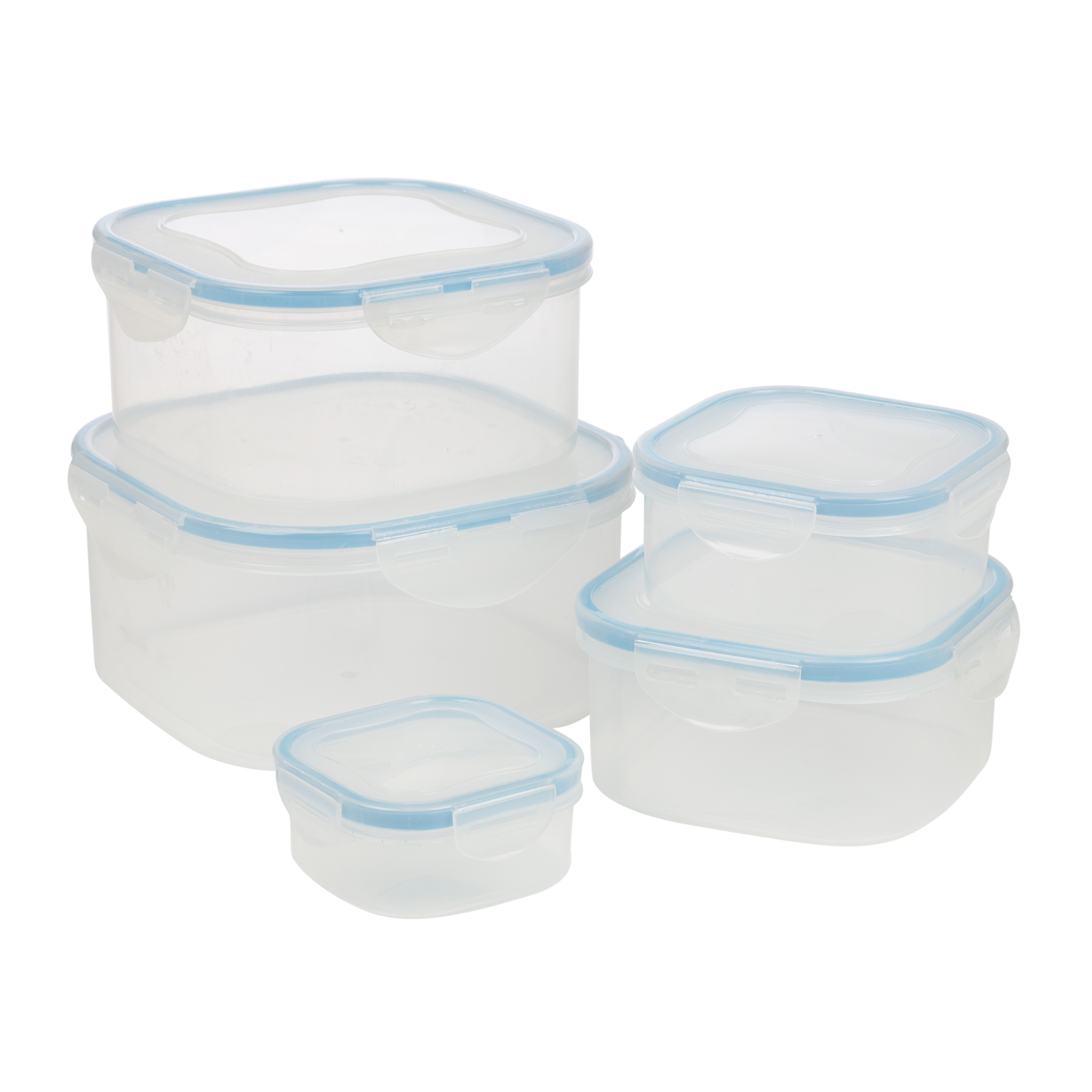 5Pcs Food Storage Clip Seal Lock Lids Containers Boxes Plastic Clear