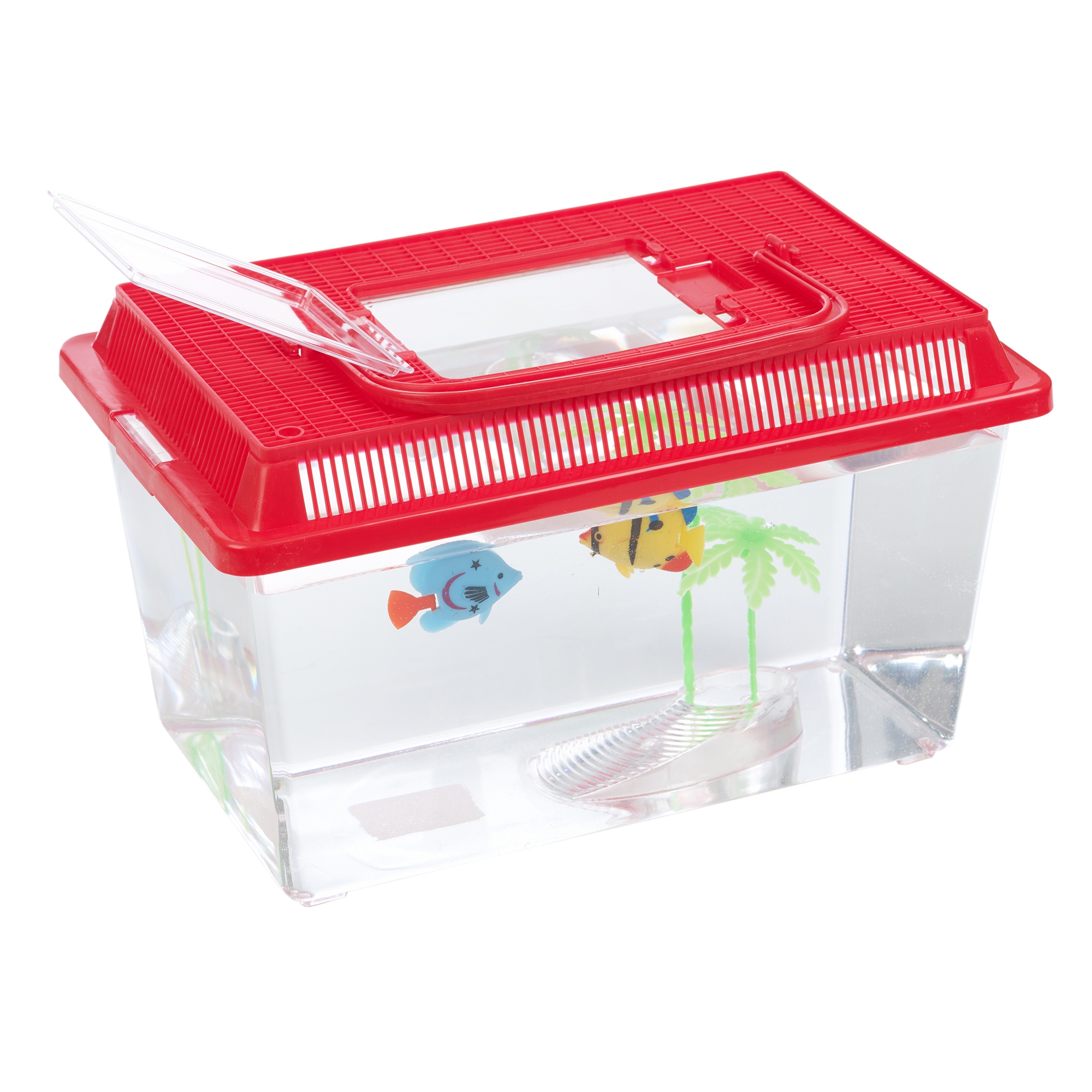 Plastic Starter Aquarium Fish Tank Reptile Insect Goldfish Cage Carry Handle Lid eBay