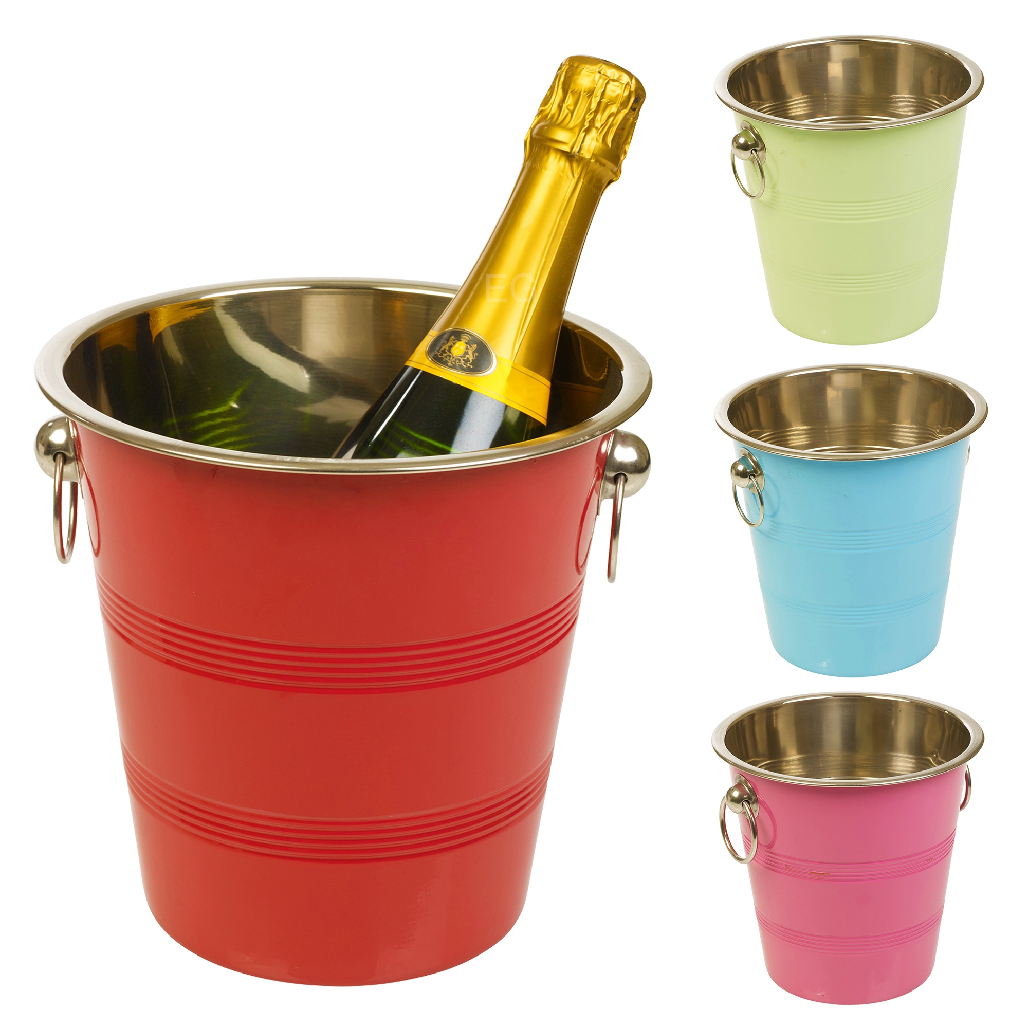 Metal Chic Champagne Ice Cooler Bucket Wine Drink Trough Party
