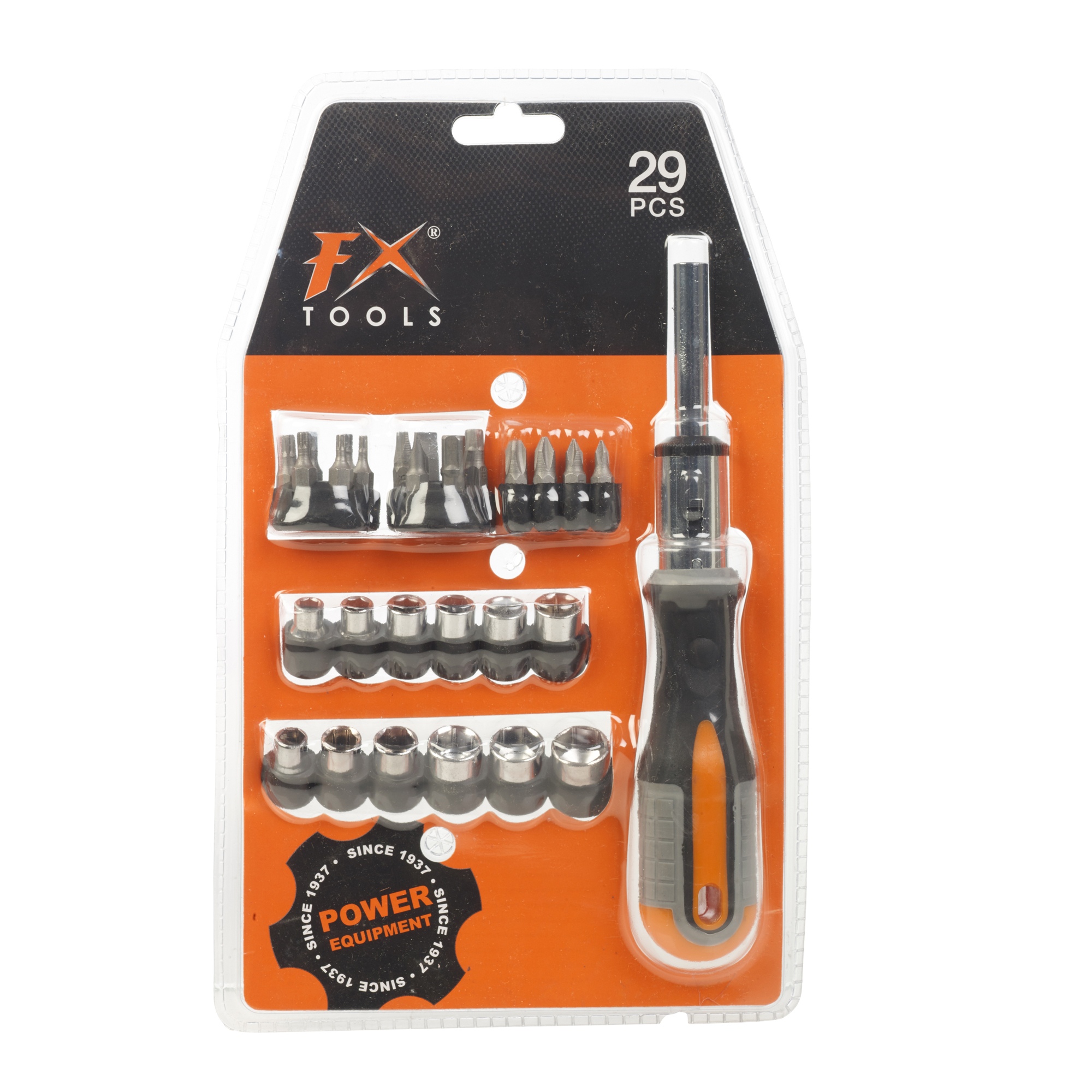 29pc Ratchet Screwdriver & Multi Bit Tool Set Ratcheting Handle Hex