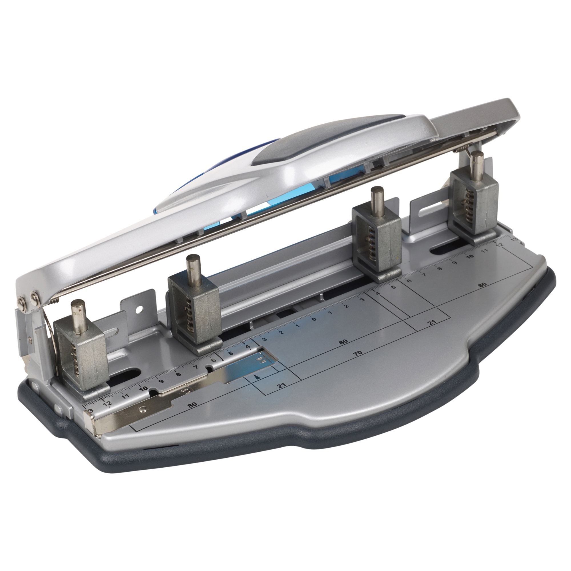 Niceday 4 Hole Paper Puncher Adjustable Metal Heavy Duty Grey 16 Sheets