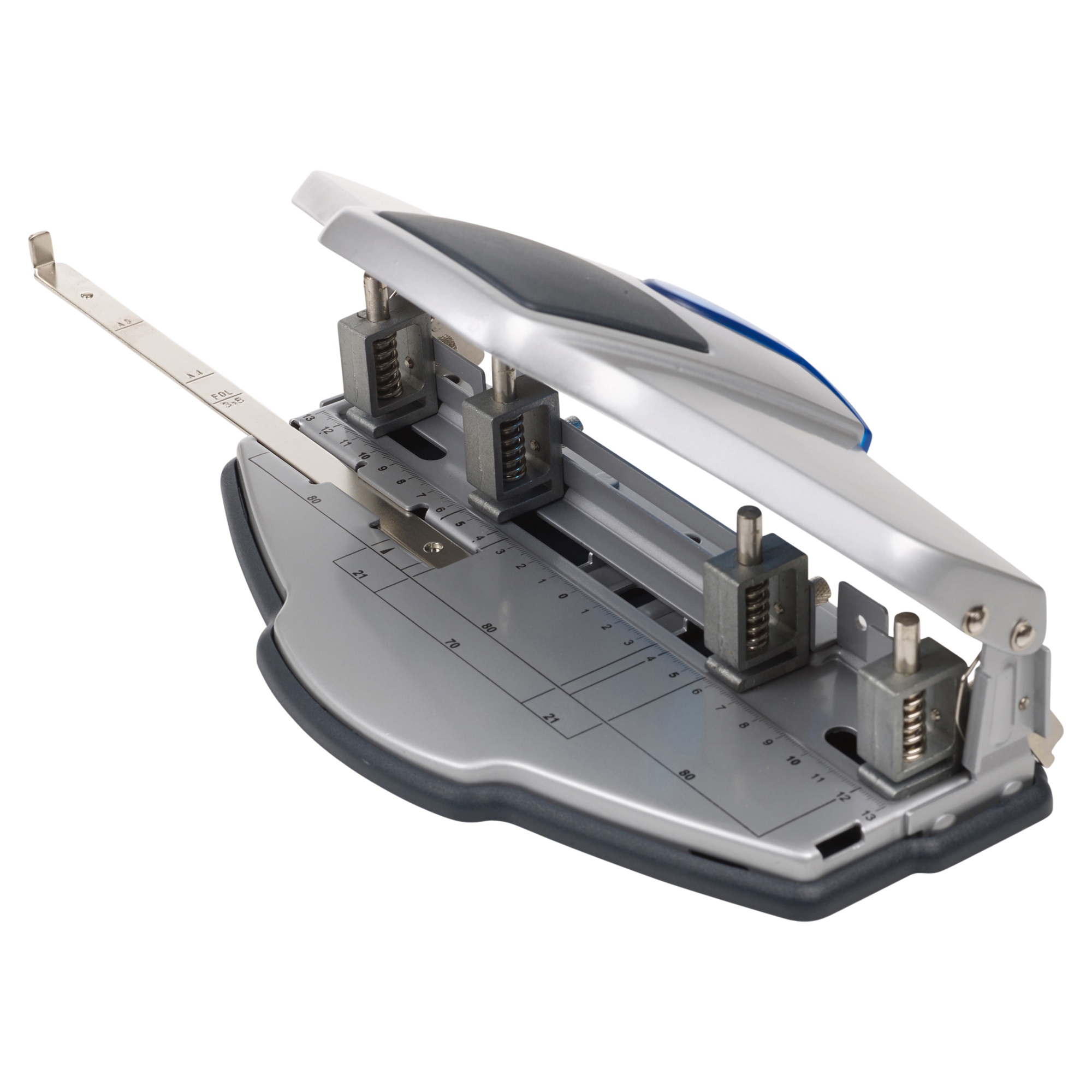 Niceday 4 Hole Paper Puncher Adjustable Metal Heavy Duty Grey 16 Sheets