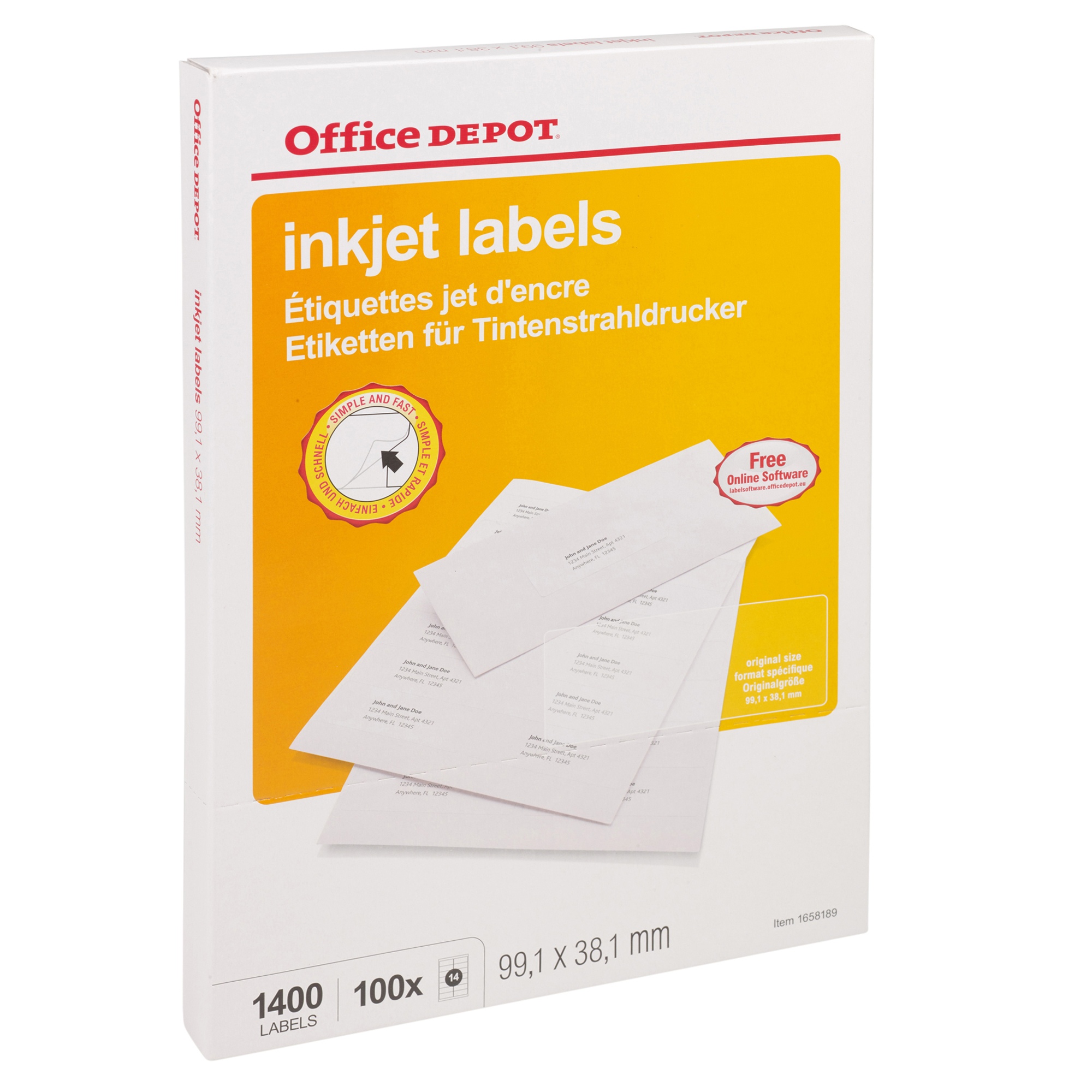 Office Depot Self Adhesive White Sticky Address Labels For Inkjet Laser