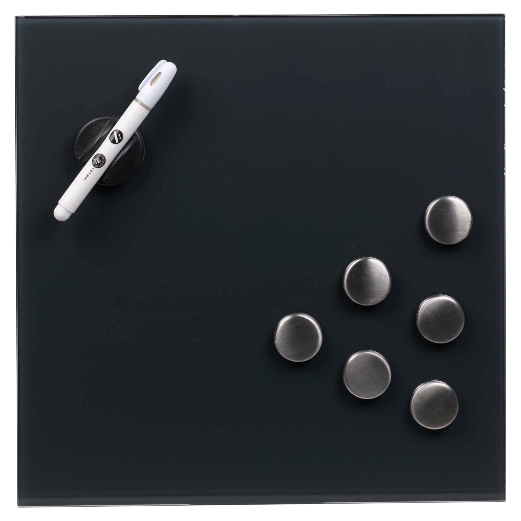 Black Glass Magnetic Notice Board Black Glass Magnetic Notice Board