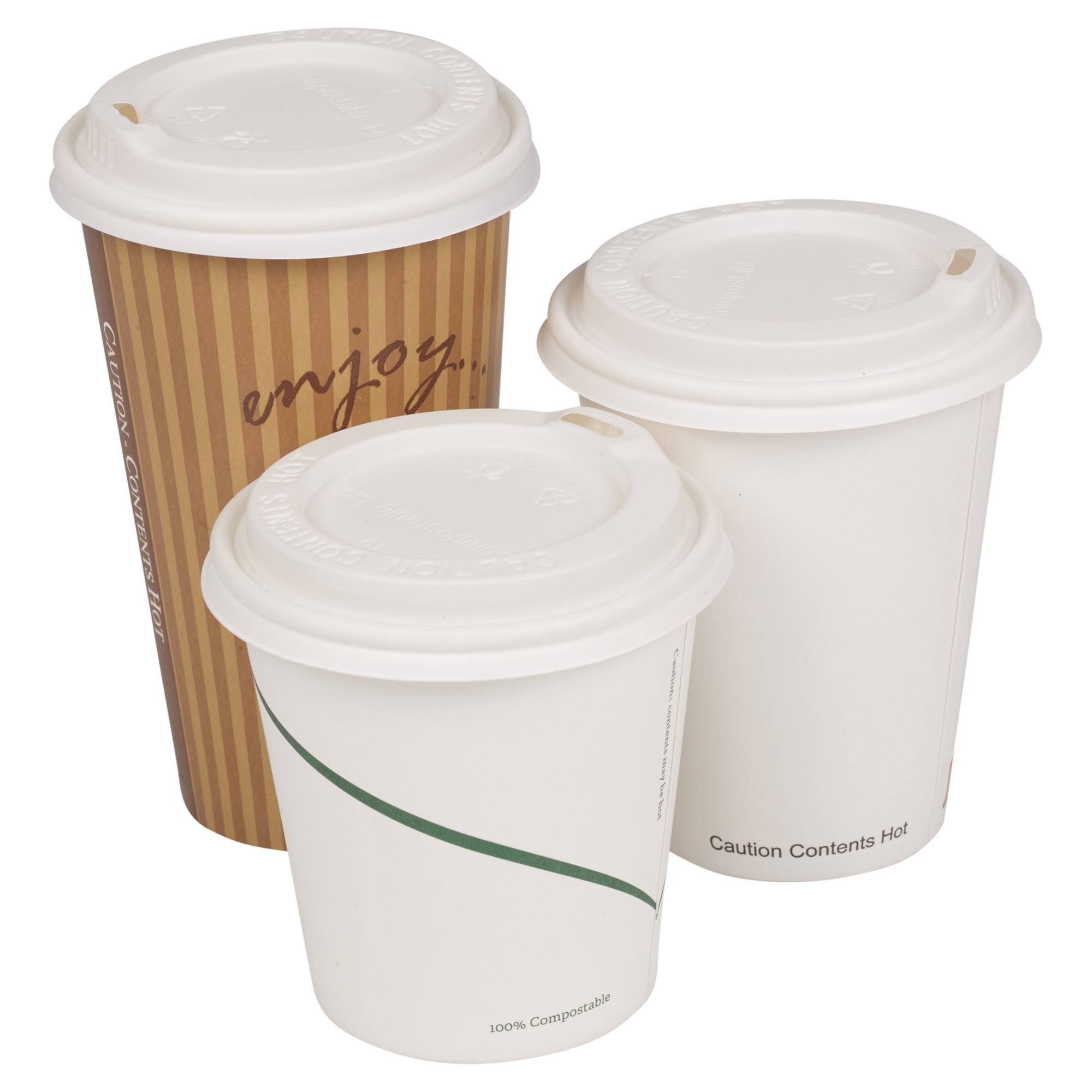 1001000 Disposable Hot Drink Takeaway Paper Cups Tea Coffee Lids 10oz
