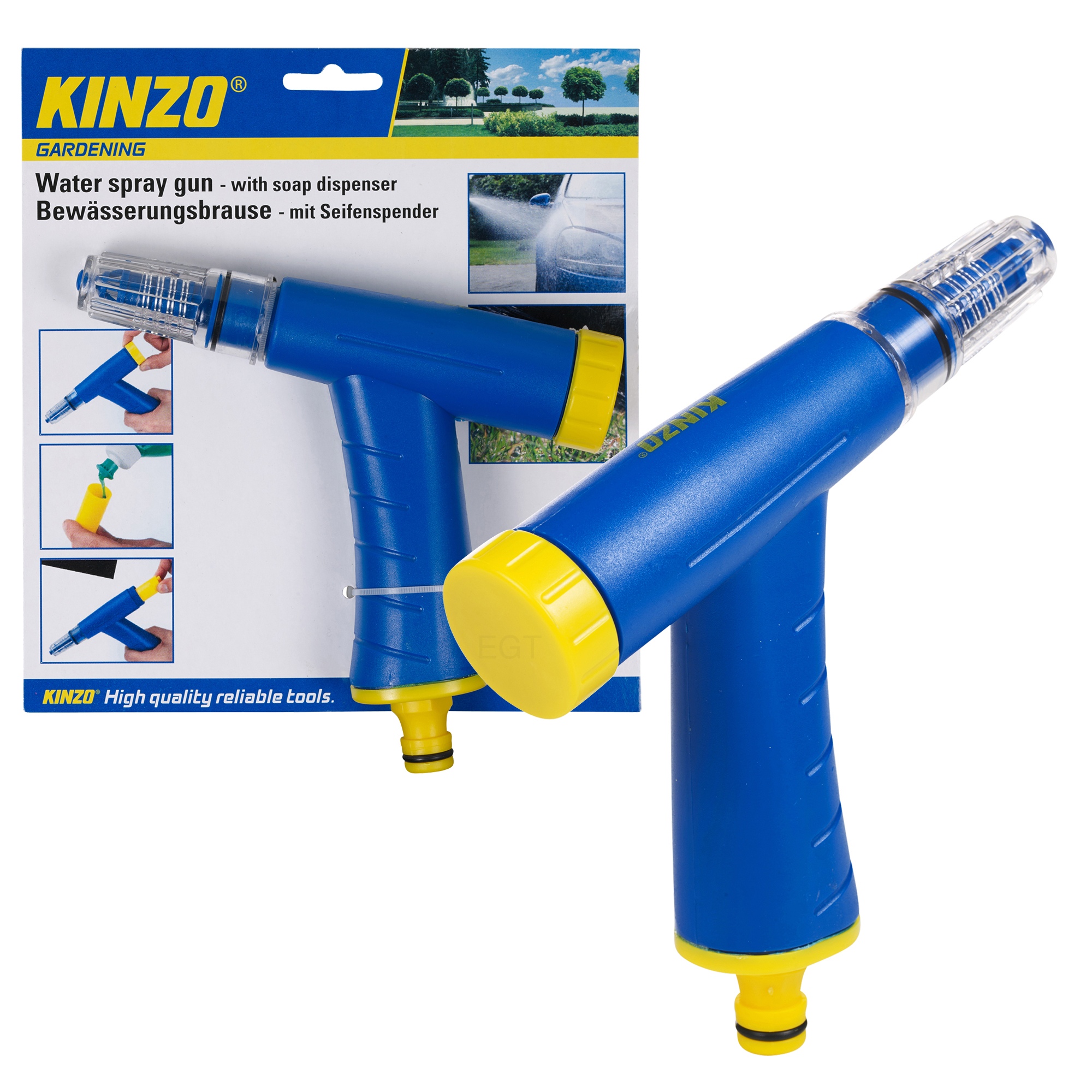 Kinzo Multi Functional Water Spray Gun With Soap Dispenser Car Cleaning