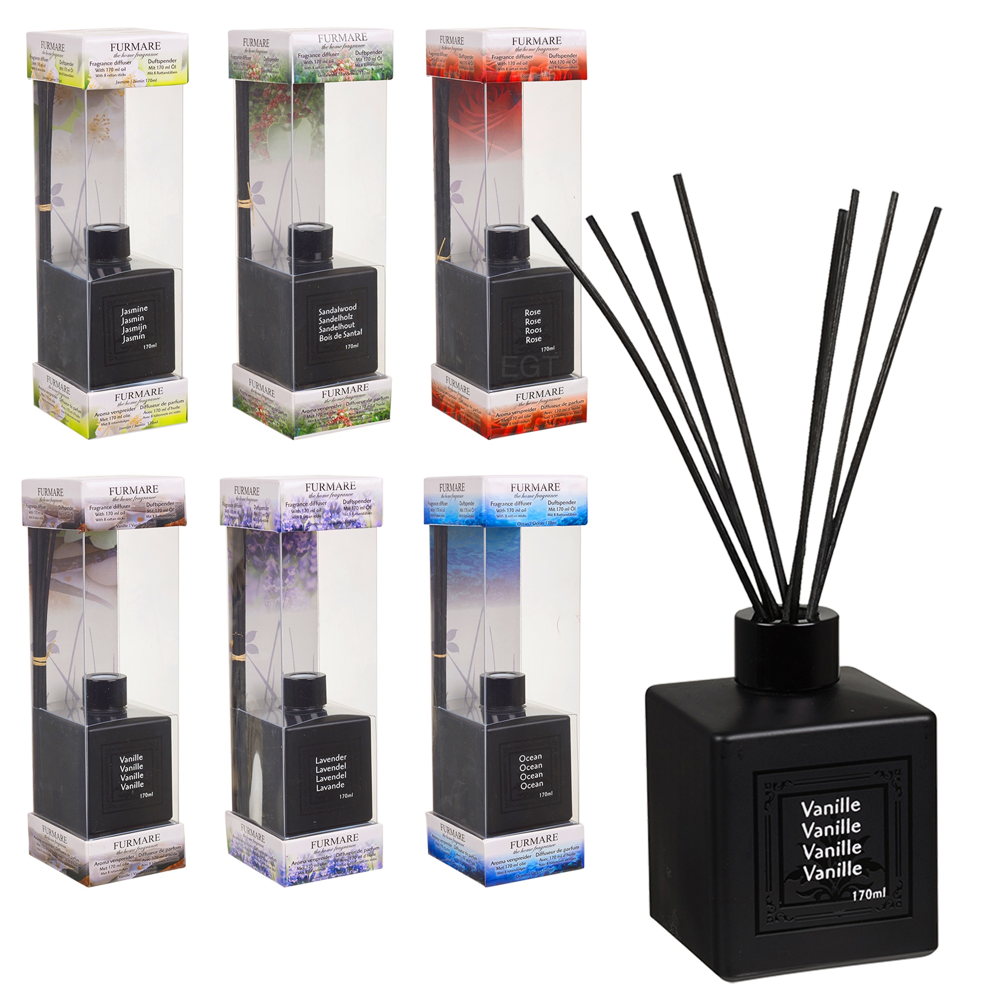 Aromatic Fragrance Reed Diffuser 170ml Perfume Gift Set Air Freshener