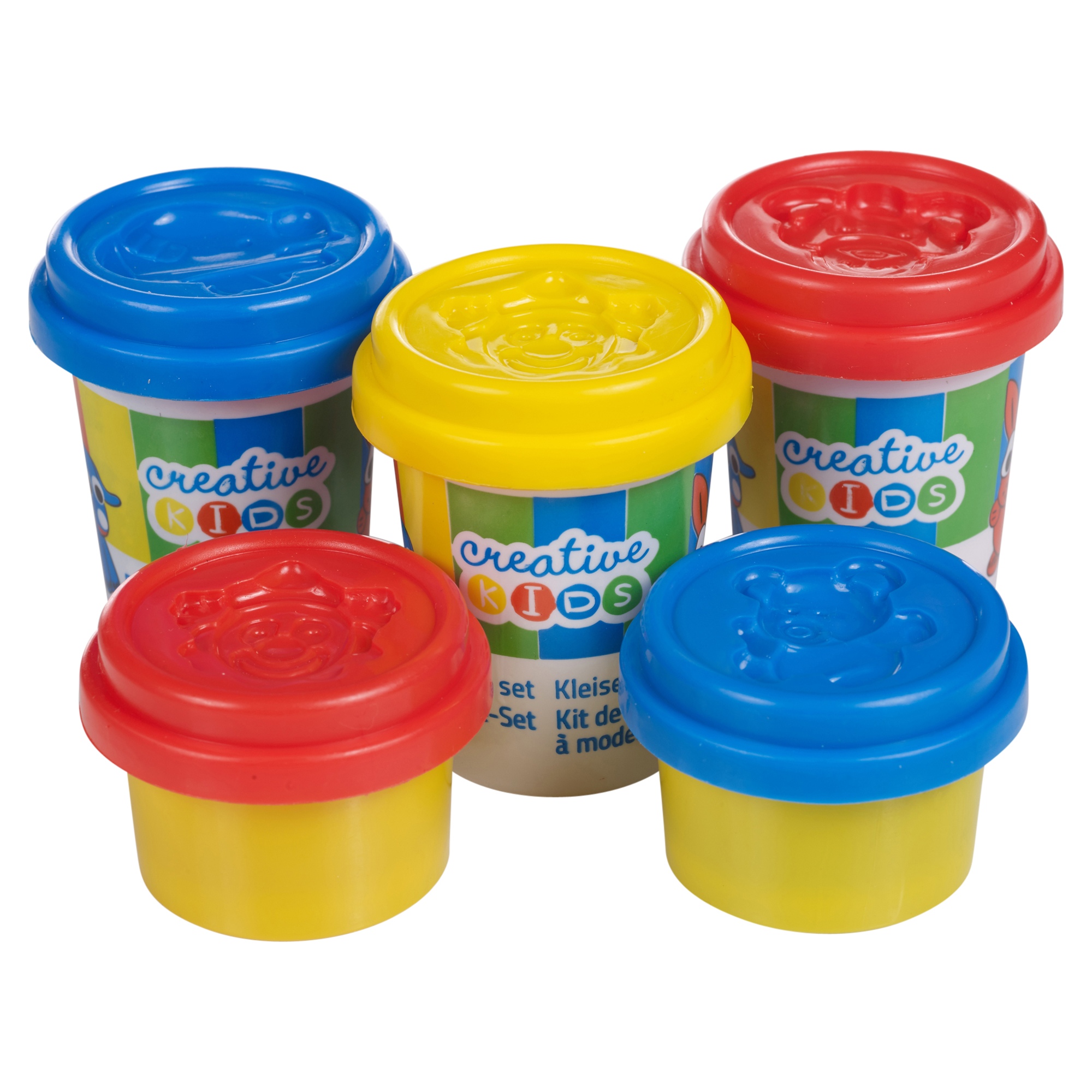 10 Piece Creative Kids Play Dough Craft Gift Set 5 Tubs Roller Moulds