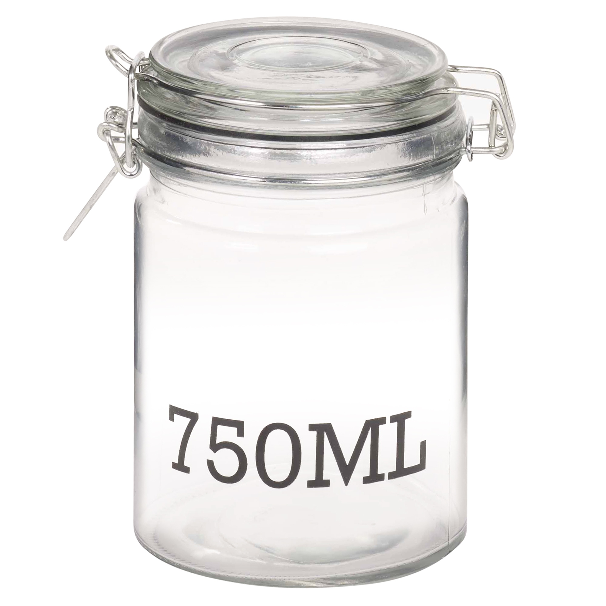 Large Glass Storage Jar With Air Tight Sealed Metal Clamp Lid Tall Kitchen Cruet eBay