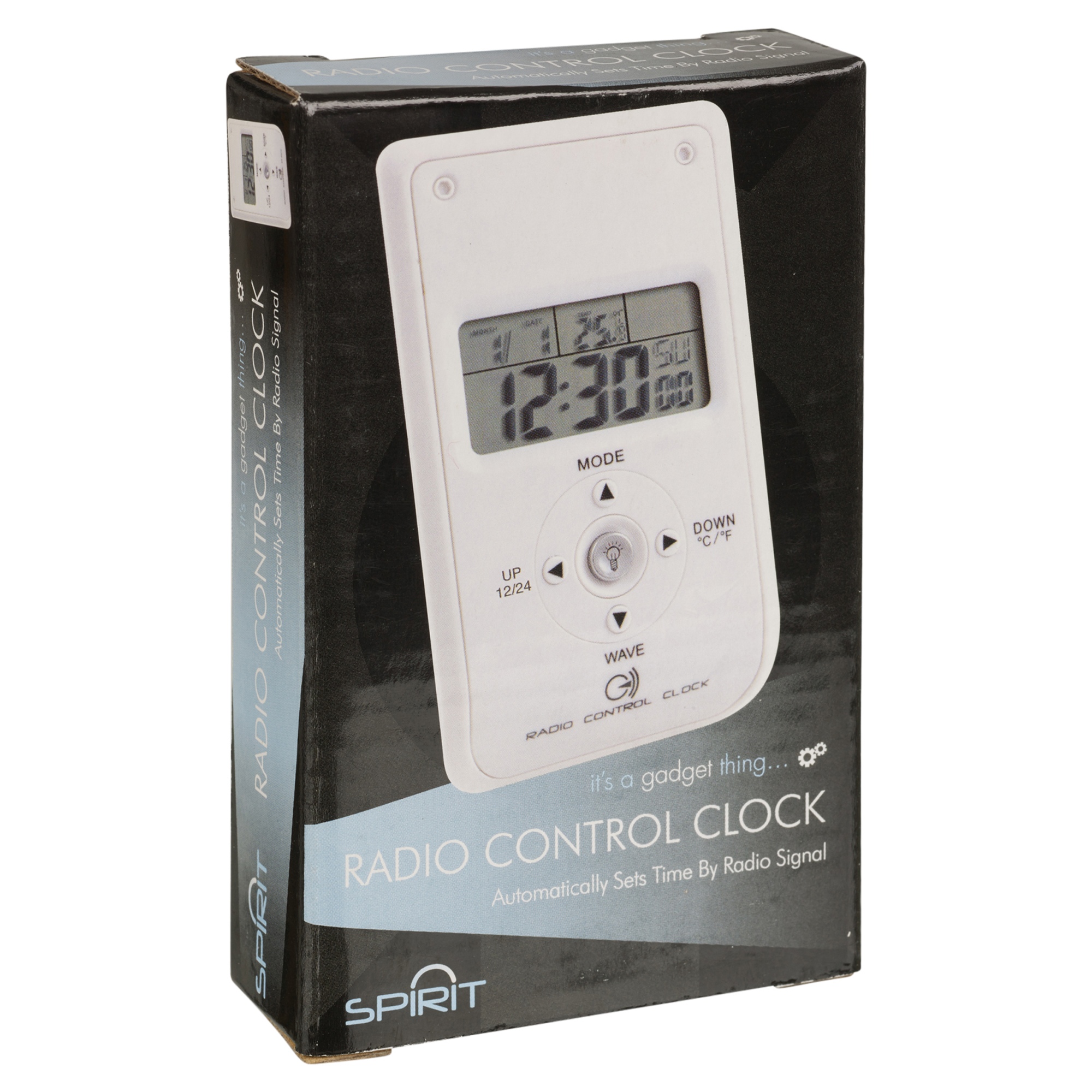 Radio Controlled White Travel Bedside Digital Alarm Clock Coloured