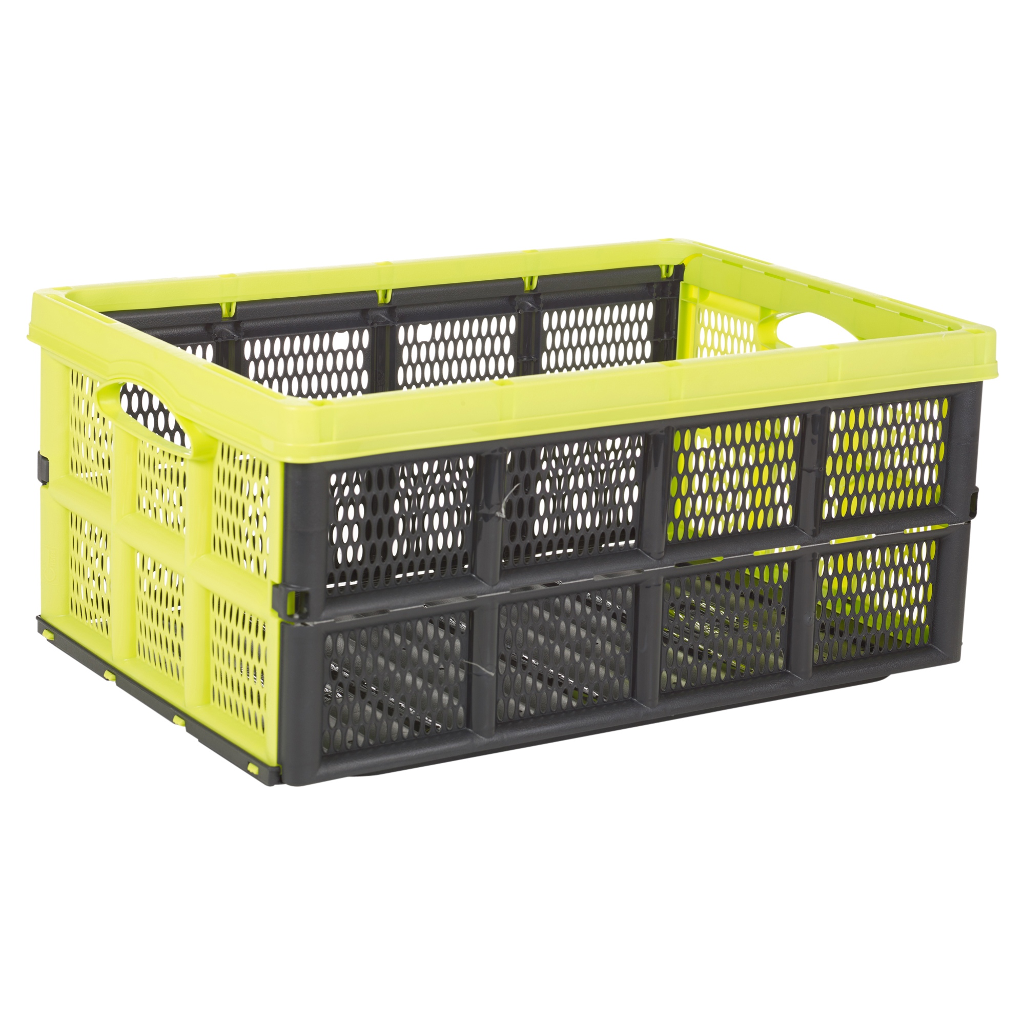 Collapsible 31 Litre Plastic Storage Crate Box Solution Home Warehouse