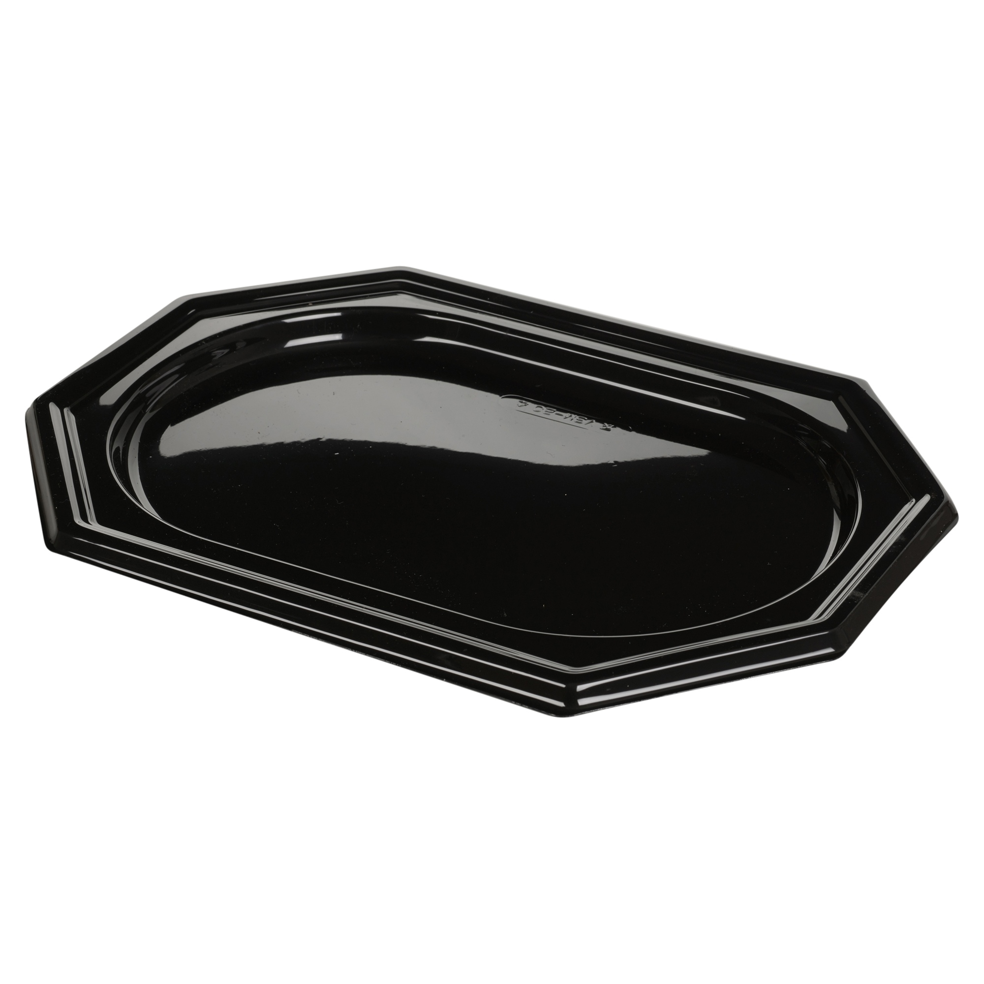 Black Tray Clear Lid Sandwich Food Platters Fruit Vegetable Catering