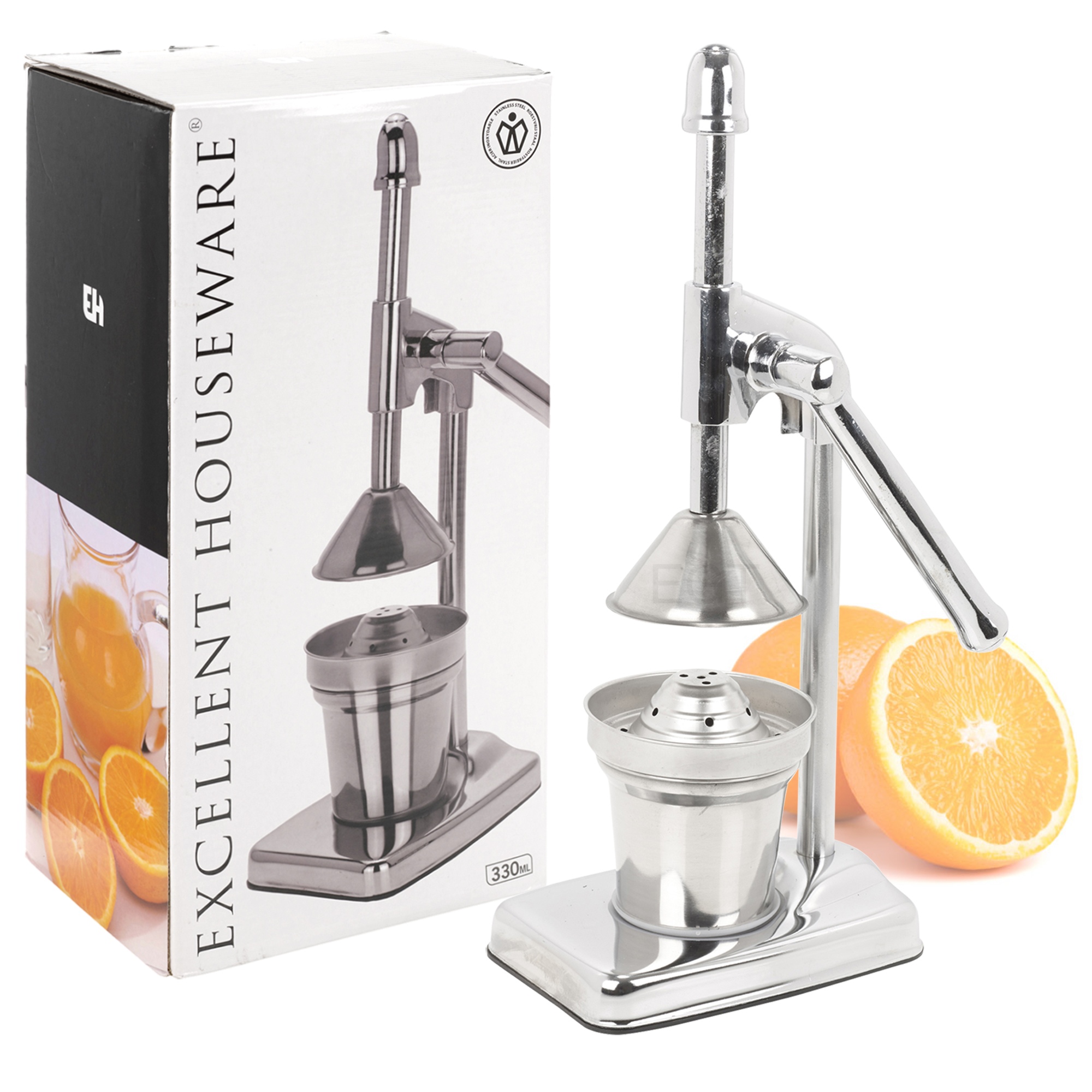 Citrus Orange Fruit Juicer Manual Hand Press Lever Extractor Stainless