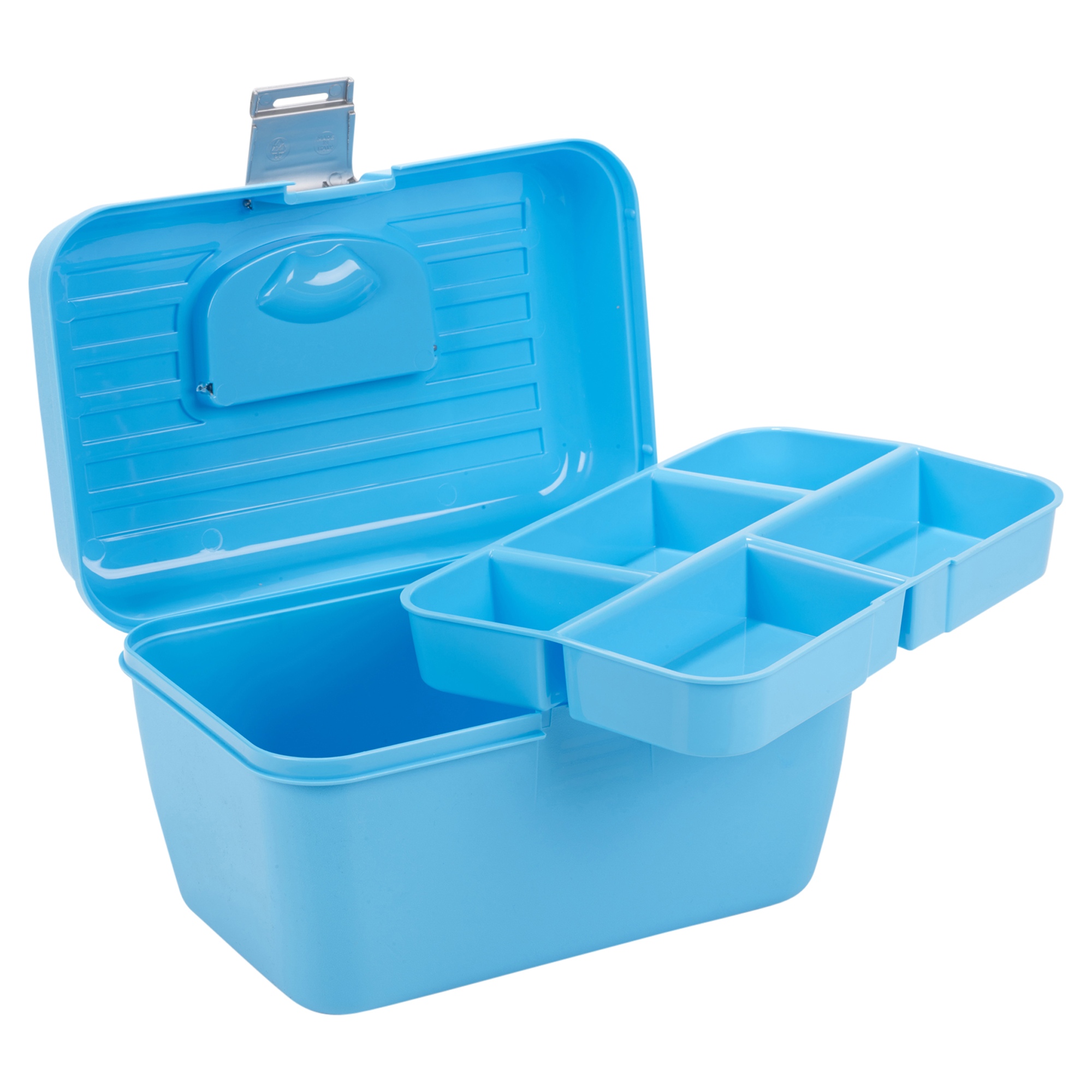 Storage Case Box With Removable Tray Carry Handle Multi Functional