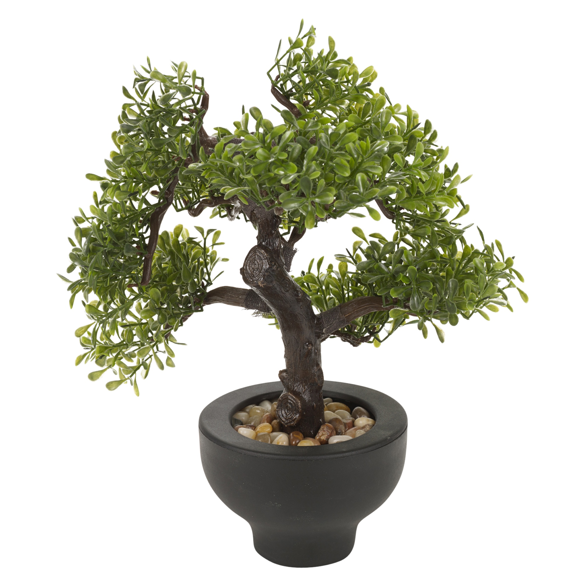 Artificial Office Desk 33cm Bonsai Tree Black Plant Pot Home Table Kitchen New
