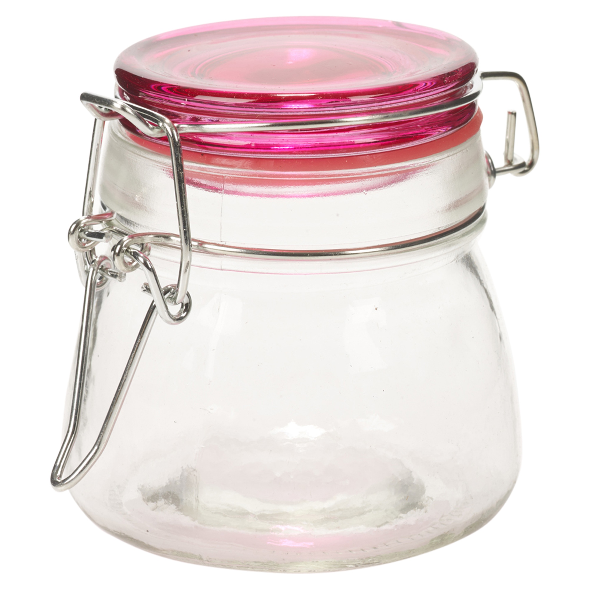 Set Of 3 Small Glass Storage Jar Metal Clamp Lid Air Tight Seal