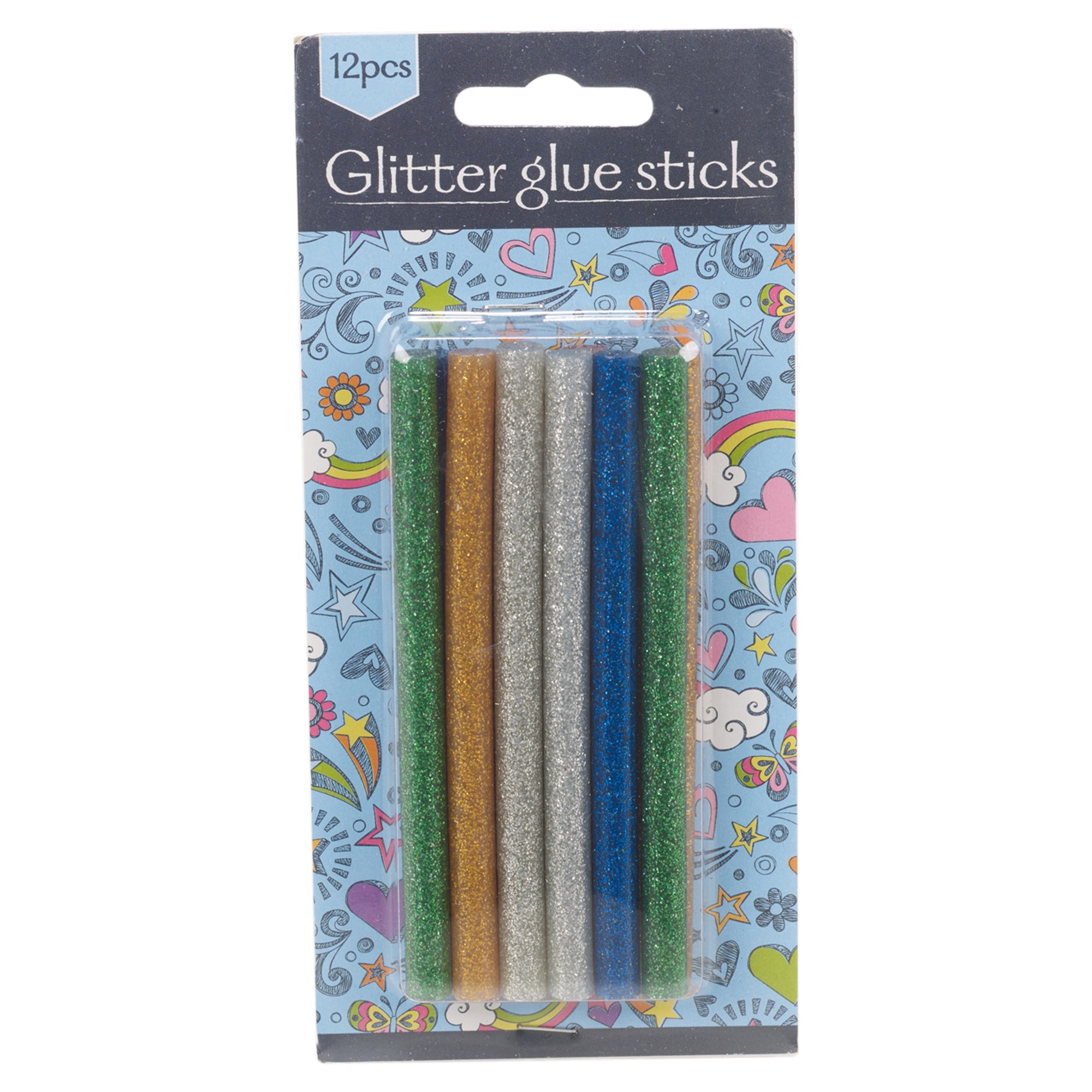 30Pcs Multicolor Glitter Hot Melt Glue Sticks For Craft Handicraft Art P 1094813