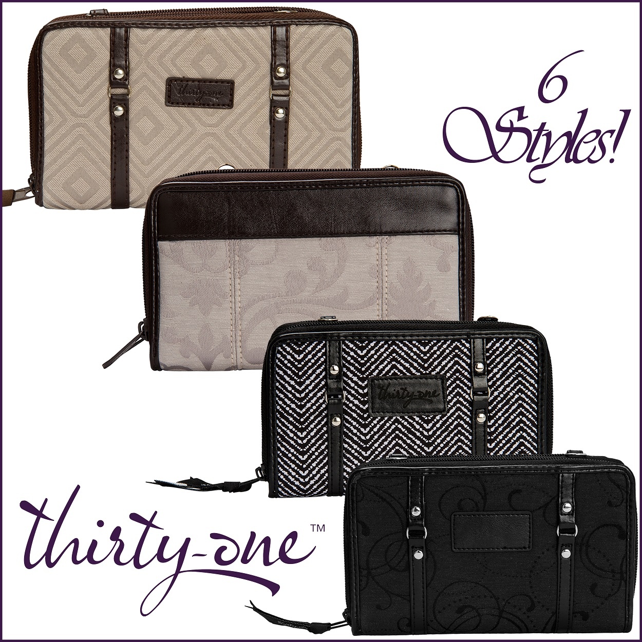 Thirty One Gifts Designer Organizing Purse Clutch + Handbag Style Shoulder Strap | eBay