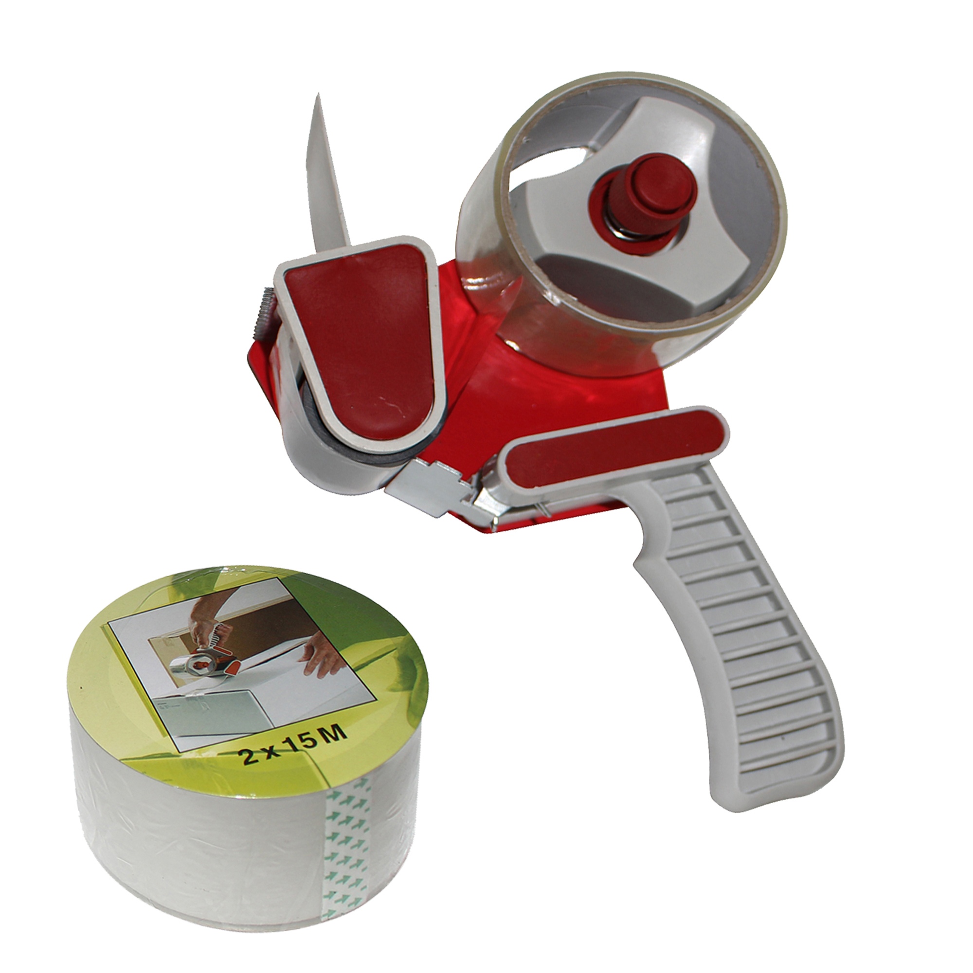Metal Tape Dispenser High Quality Commercial Sellotape Gun Package