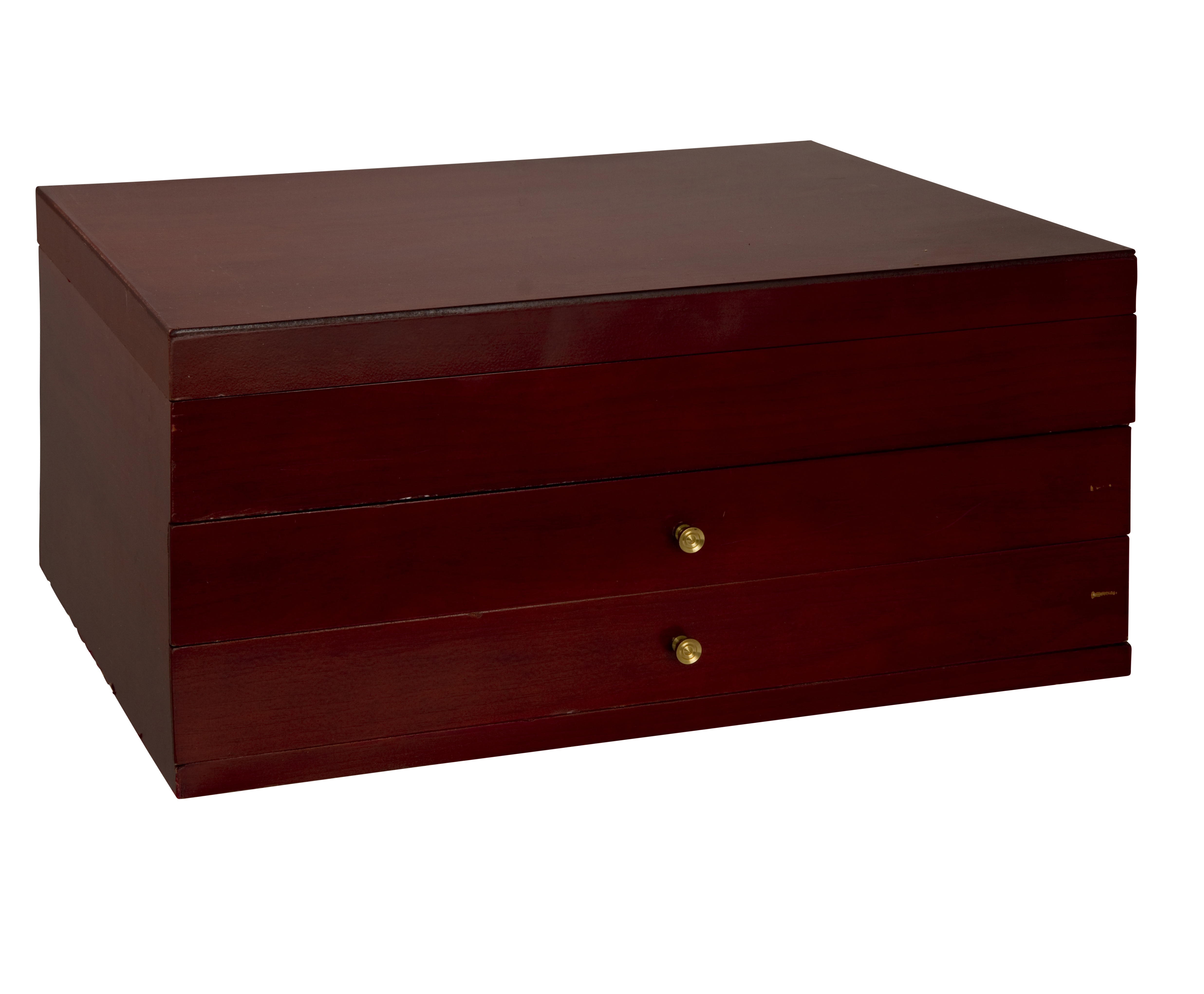 99 Piece Antique Look Empty Wooden Cutlery Set Storage Canteen Box