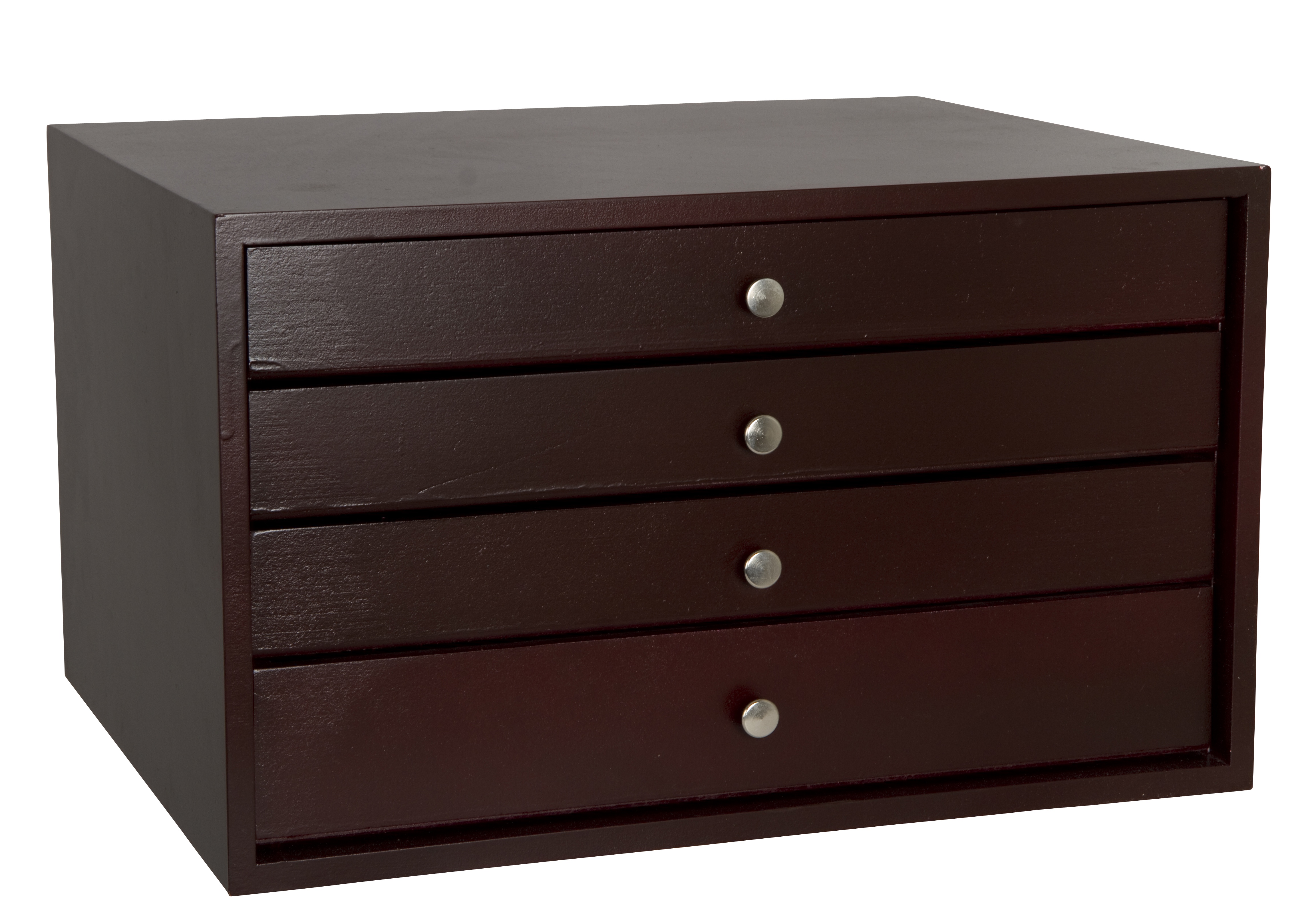 150 piece 4 Section Wooden Cutlery Set Box Empty Storage Holder Drawer