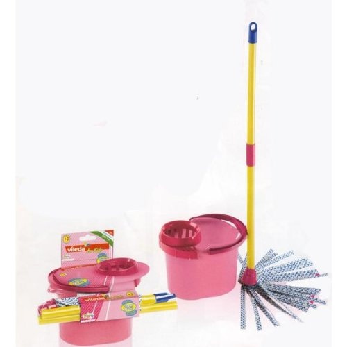 Vileda Cleaning Super Mocio Kids Play Toy Mop And Wringer Wipe Floor