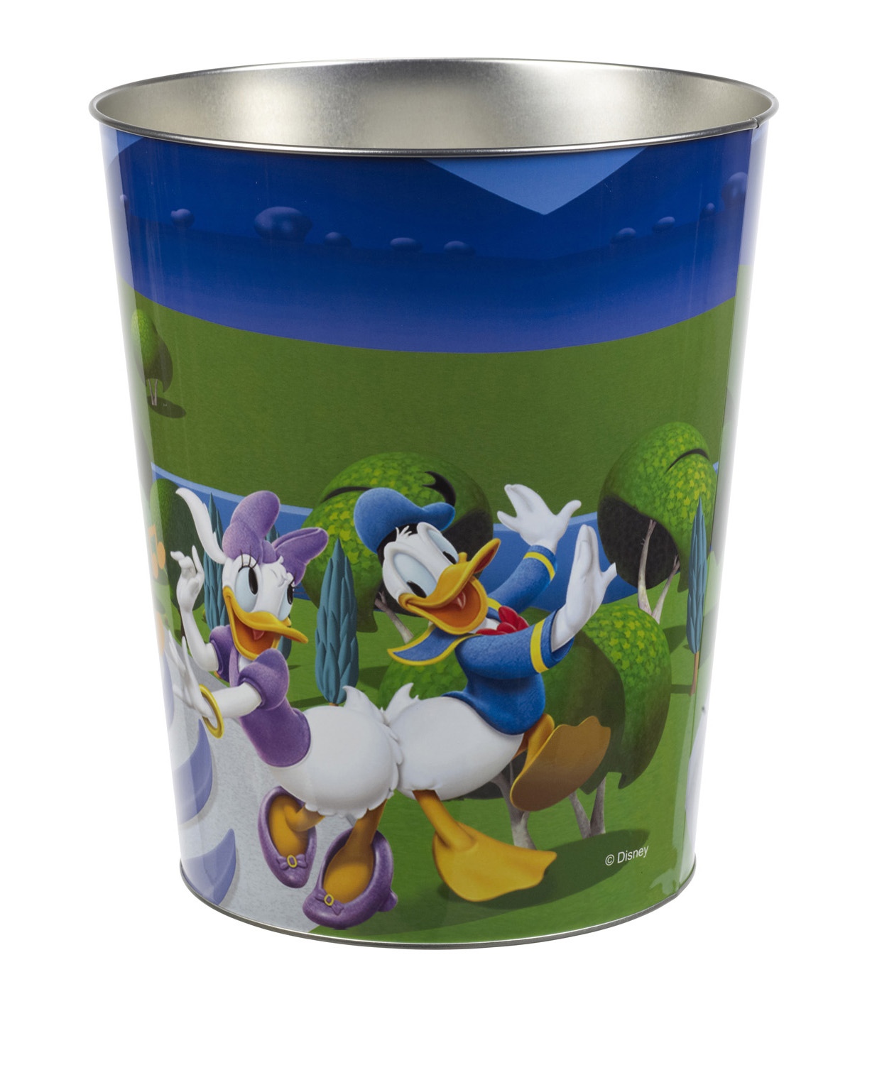 Disney Kids Stainless Steel Metal Rubbish Bin Children Bedroom Playroom