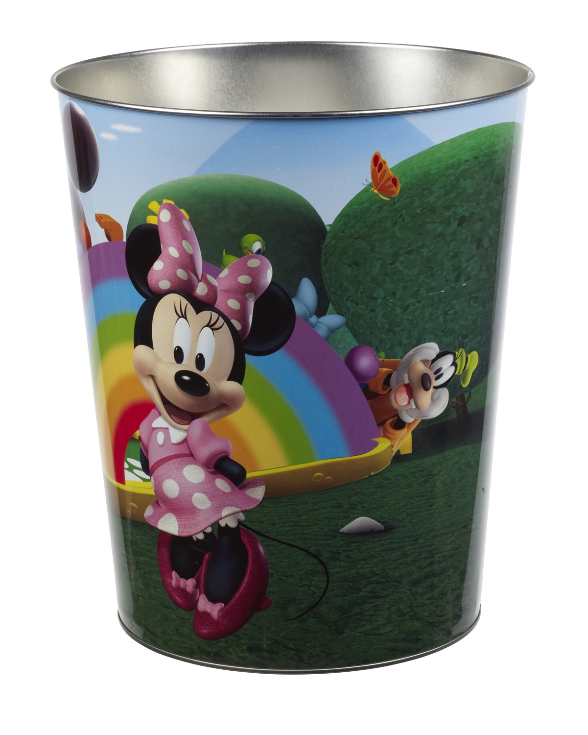 Disney Kids Stainless Steel Metal Rubbish Bin Children Bedroom Playroom