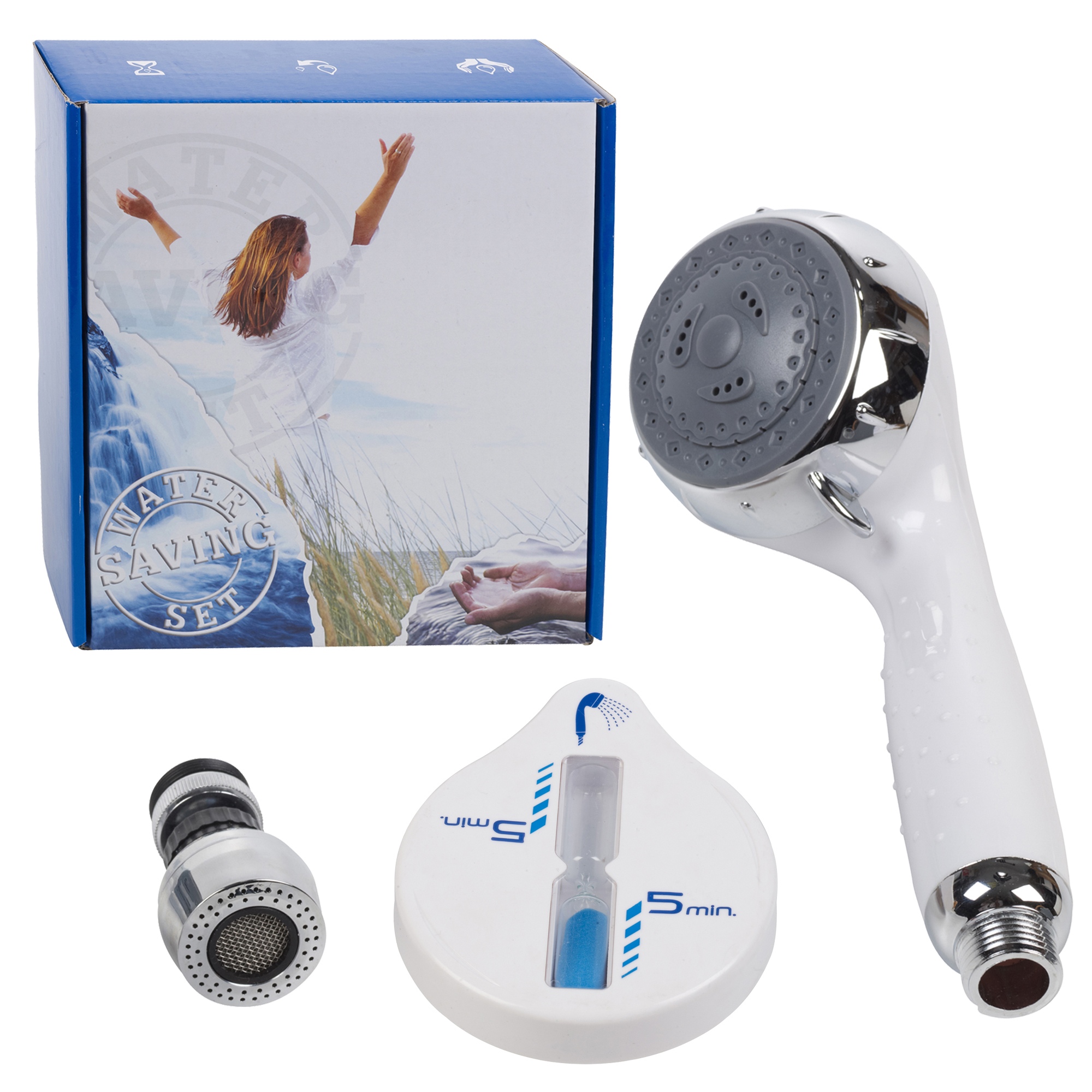 Eco Water Money Saving Multi Function Shower & Tap Bath Head + Timer