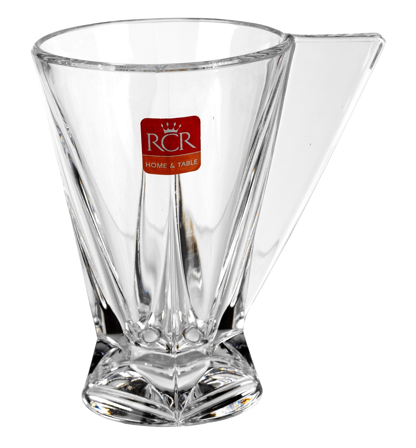 6 x 160ml RCR Fusion Lead Crystal Glass Hot Drinks Coffee Tea Cups