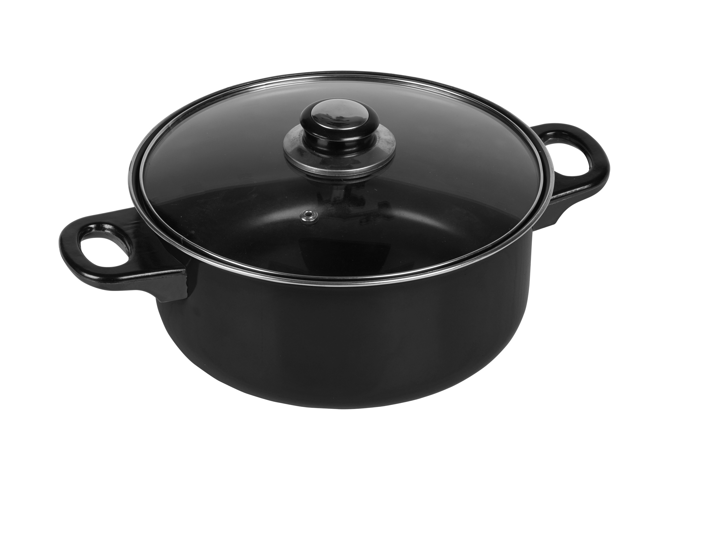 3 Piece Urbn Chef Carbon Steel Non Stick Pots & Pans Saucepan Lid