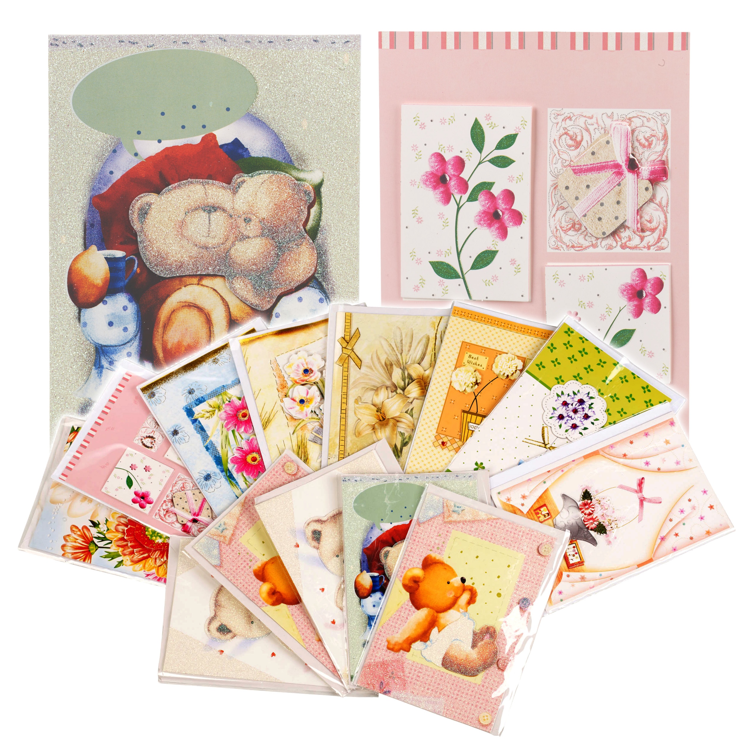 details about 50 x assorted 3d blank greeting cards & envelopes