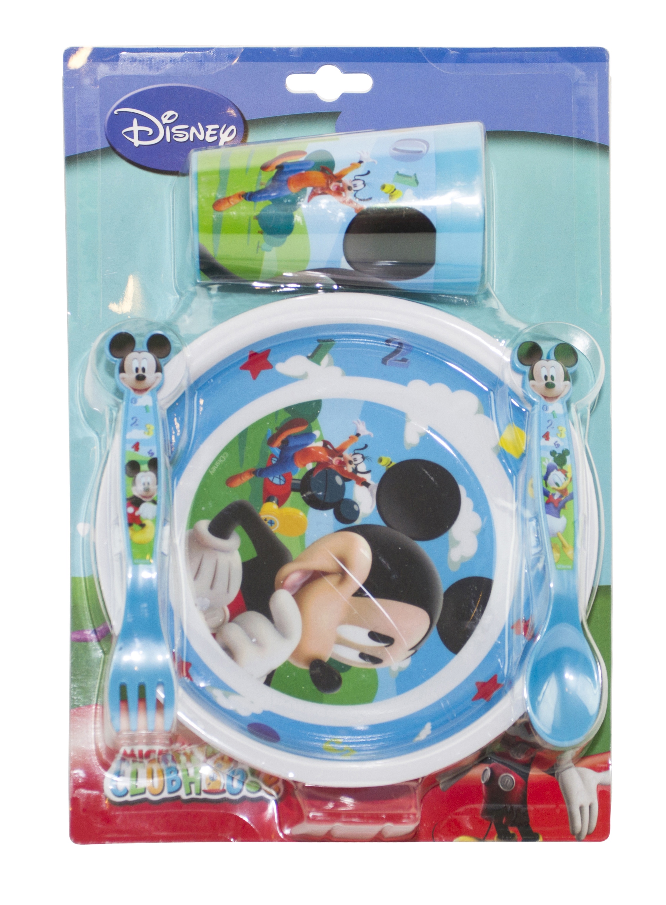 Kids 4pcs Breakfast Dinner Set Disney Spoon Cups Cutlery Eating Dish