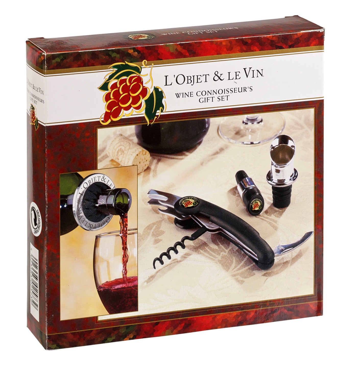 Wine Connoisseurs 4pc Gift Set Waiter's Friend Sommelier Corkscrew