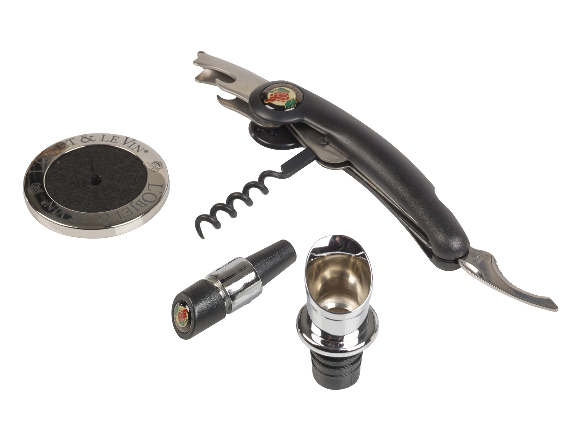 Wine Connoisseurs 4pc Gift Set Waiter's Friend Sommelier Corkscrew