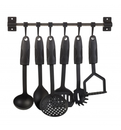 6pc Nylon Kitchen Tool Set with Hanging Rack [06401]