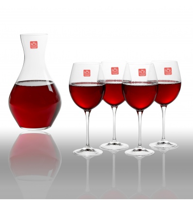 RCR Carafe & 4 Red Wine Glasses [Toscana]