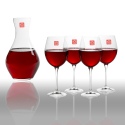 RCR Carafe & 4 Red Wine Glasses [Toscana]