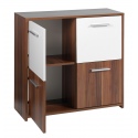 Crispi 4 Door Chest Walnut/White [172134]