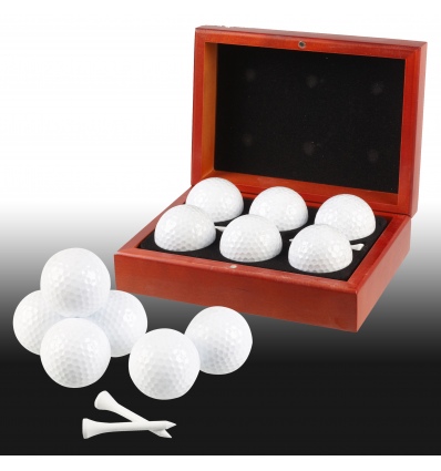 Golfset with 6x Balls in Wooden Box [395543VSD]