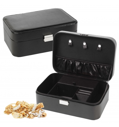 Black Faux Leather Jewellery Box [029842 - Art no. 330711]