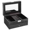 Black Diamond Effect Jewellery Box With Mirror [029880 - Art No. 330715]